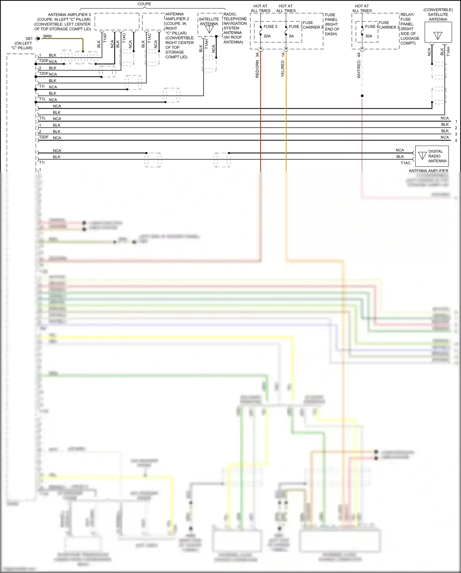 Wiring diagram satellite antenna for Audi RS5 8T facelift (2012-2016) (8 of 16)