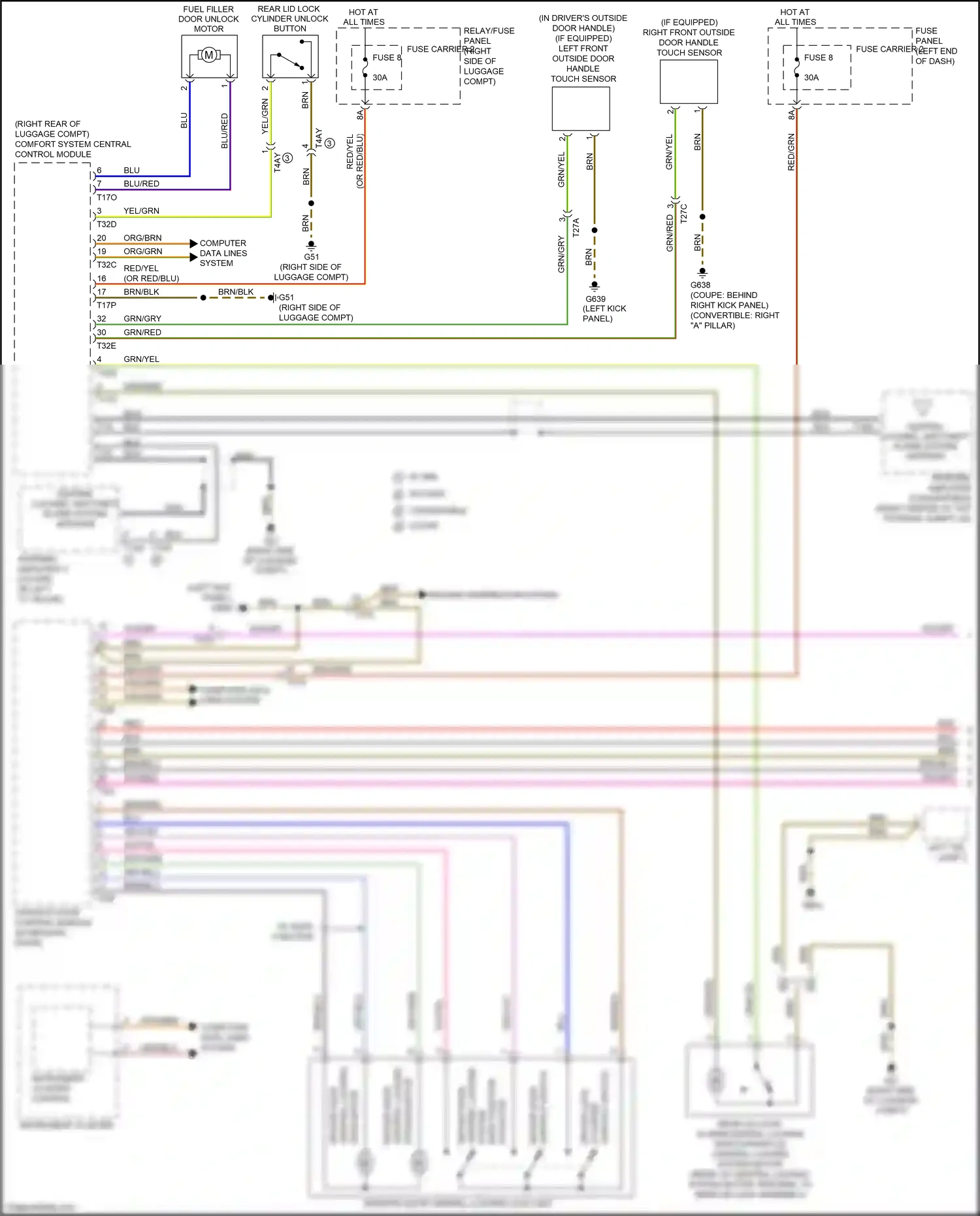 Audi RS5 8T facelift (2012-2016) system wiring diagram  (1 of 1)