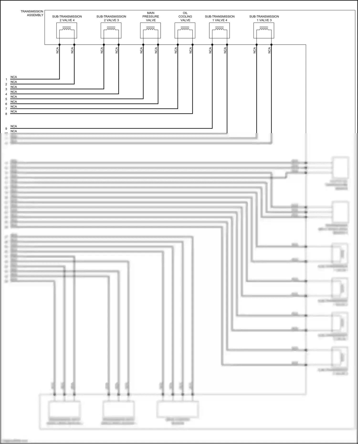 Wiring diagram transmission assembly for Audi RS5 8T facelift (2012-2016) (1 of 2)