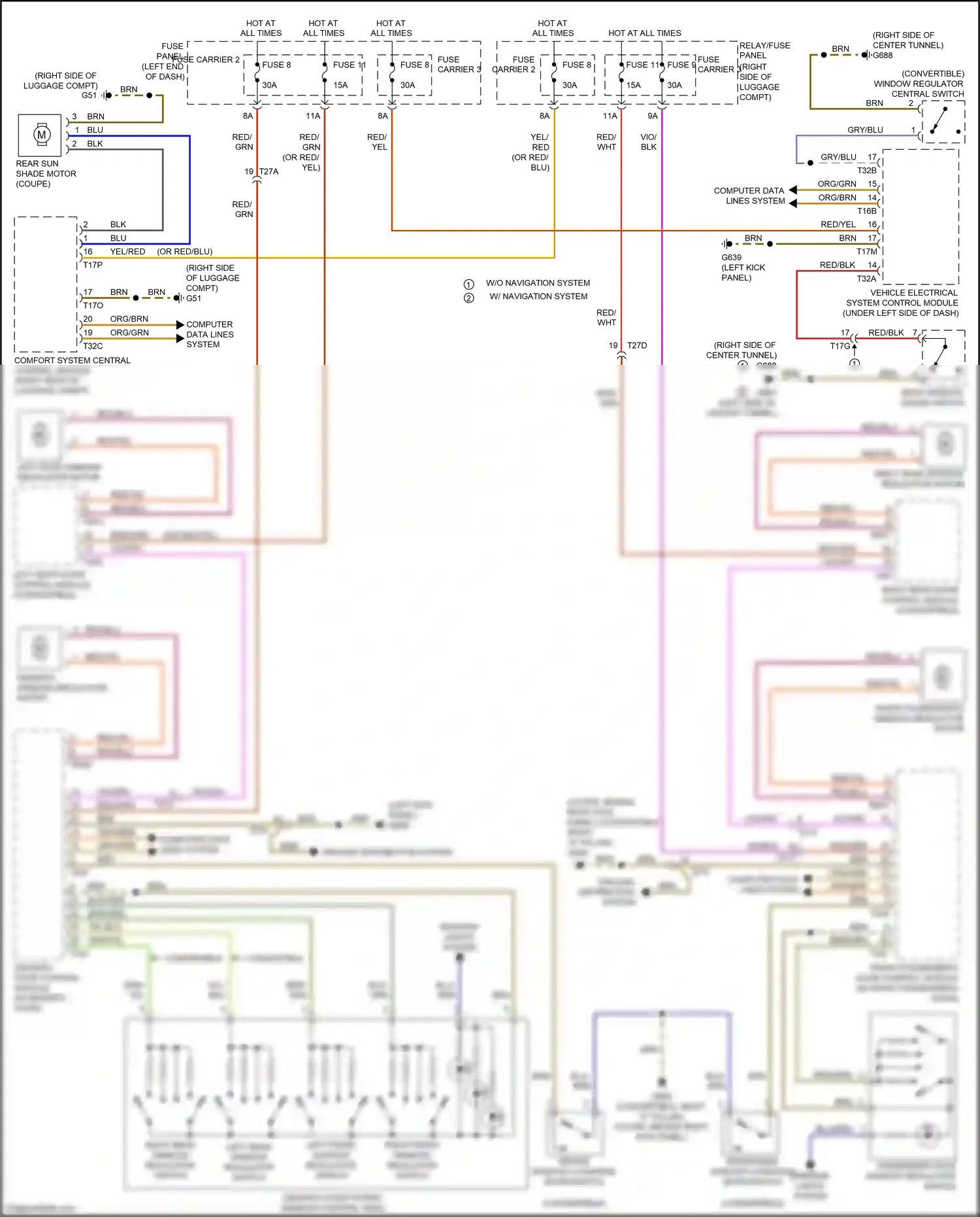 Wiring diagram vehicle electrical system control module for Audi RS5 8T facelift (2012-2016) (9 of 34)