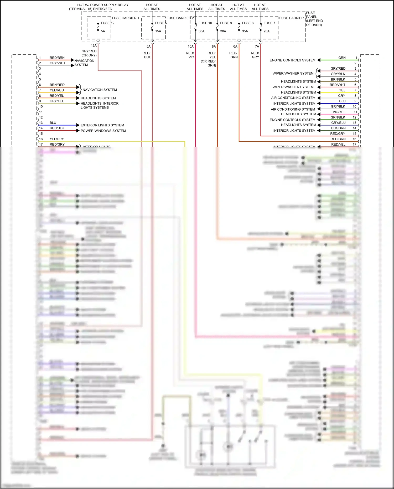 Wiring diagram yel for Audi RS5 8T facelift (2012-2016) (10 of 74)