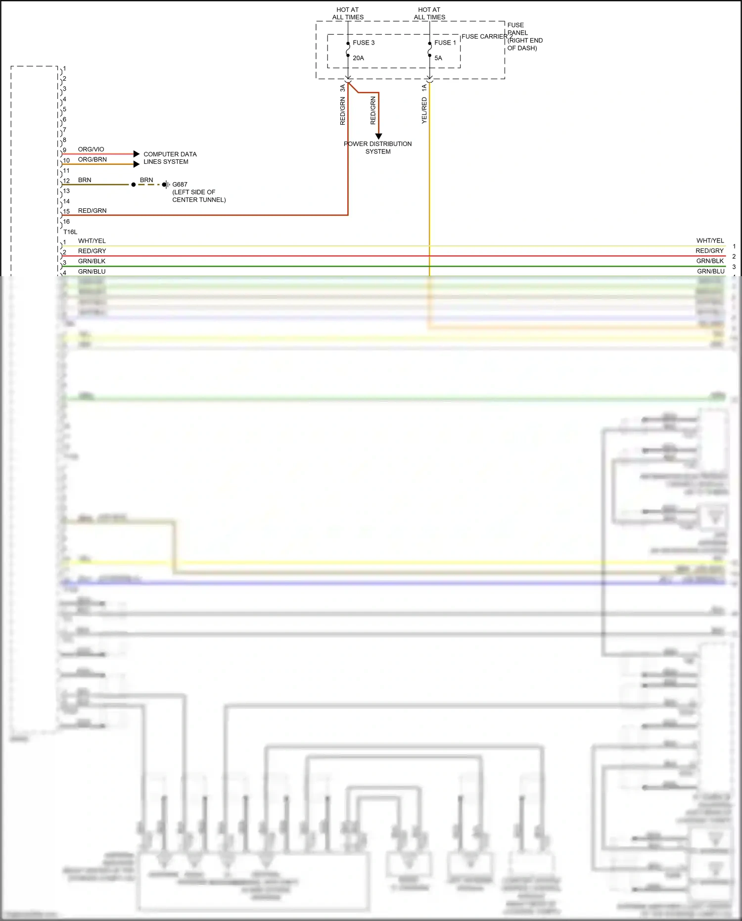 Wiring diagram yel for Audi RS5 8T facelift (2012-2016) (24 of 74)