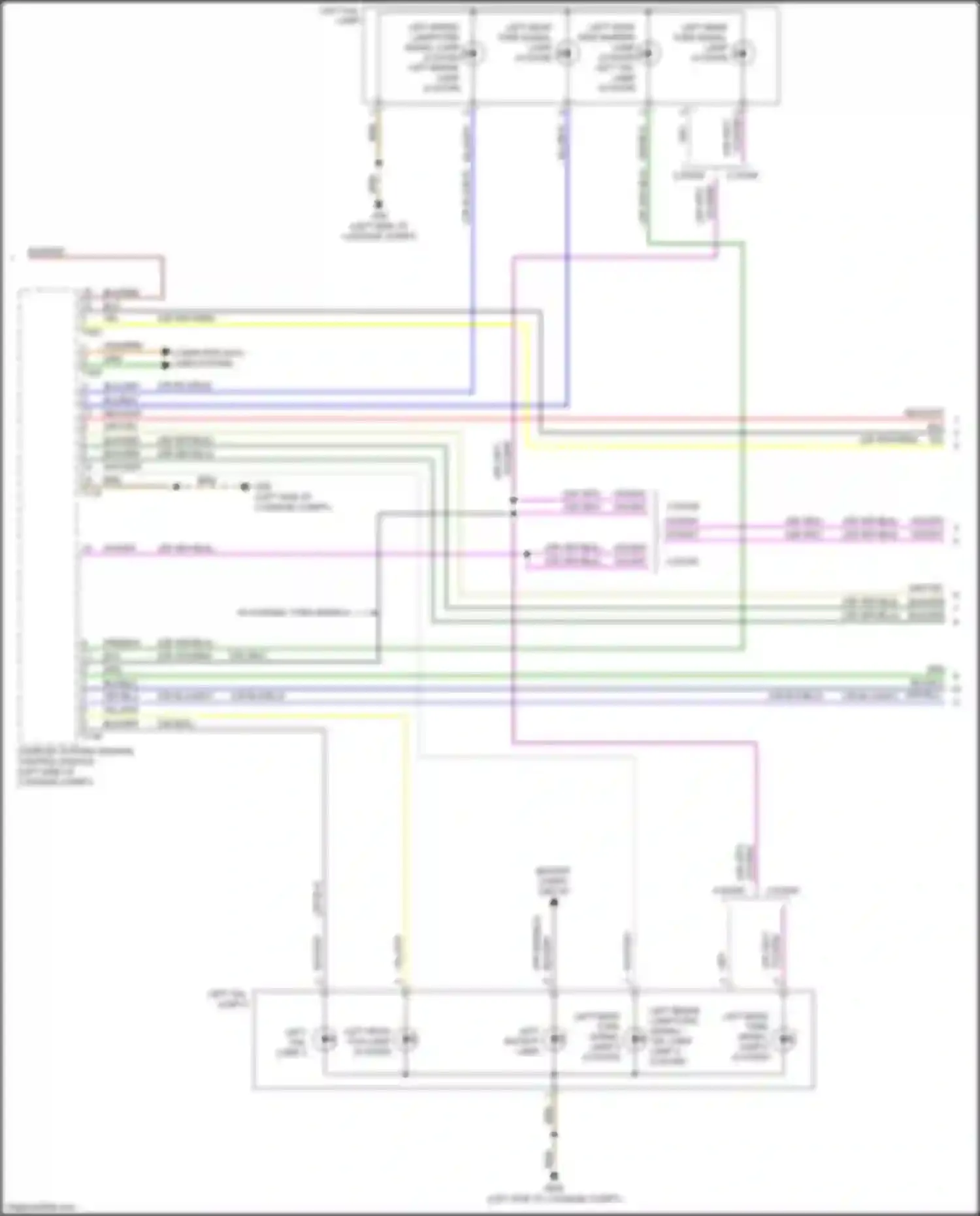 Wiring diagram left backup lamp for Audi RS5 F5 facelift (2019-2024)