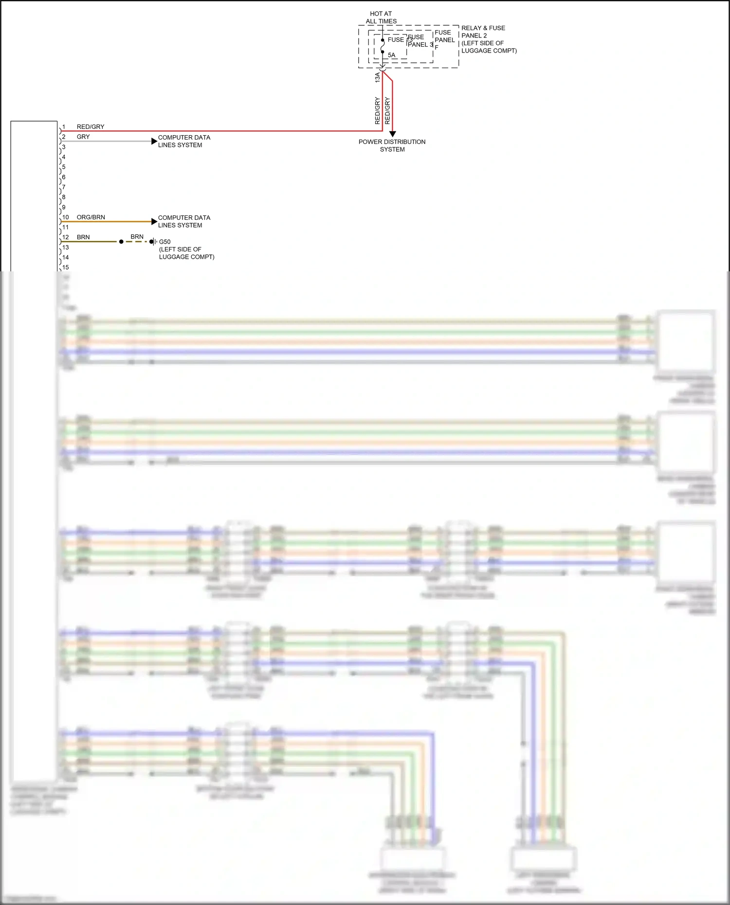Wiring diagram computer data lines system for Audi RS5 F5 facelift (2019-2024) (104 of 108)