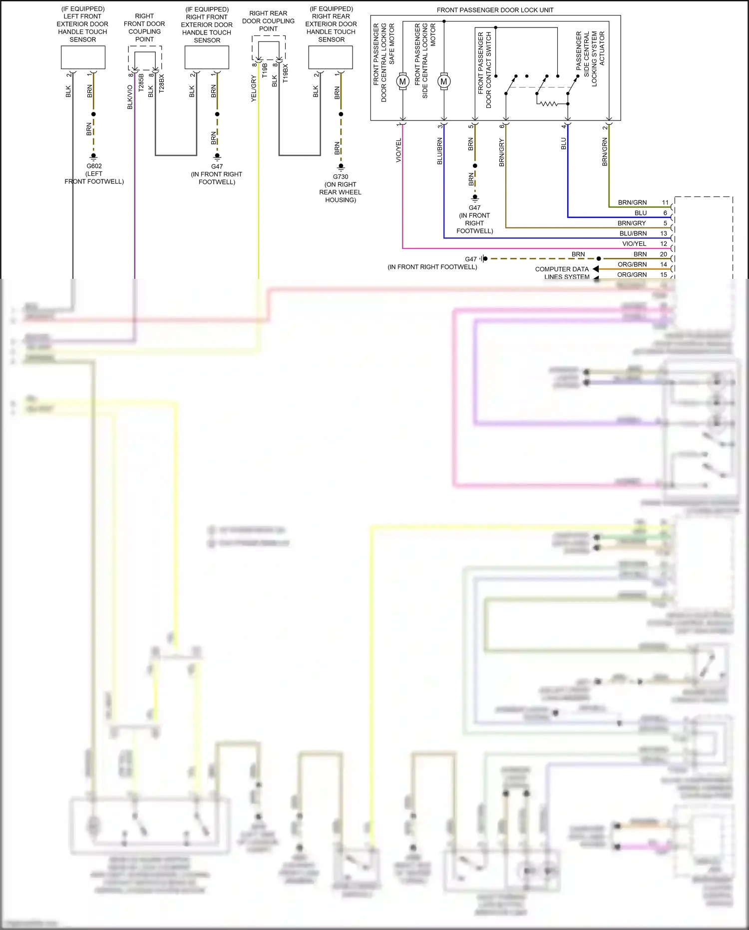 Wiring diagram computer data lines system for Audi RS5 F5 facelift (2019-2024) (14 of 108)