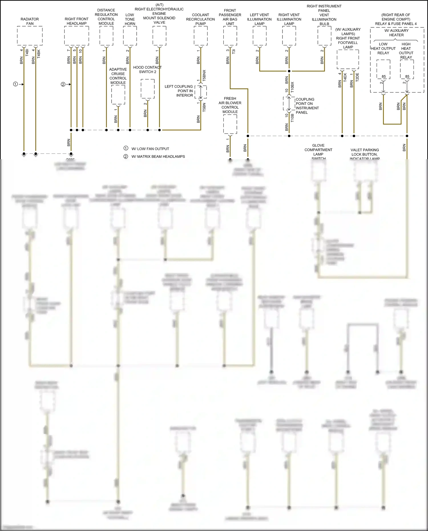 Wiring diagram coupling point on instrument panel for Audi RS5 F5 facelift (2019-2024) (2 of 5)