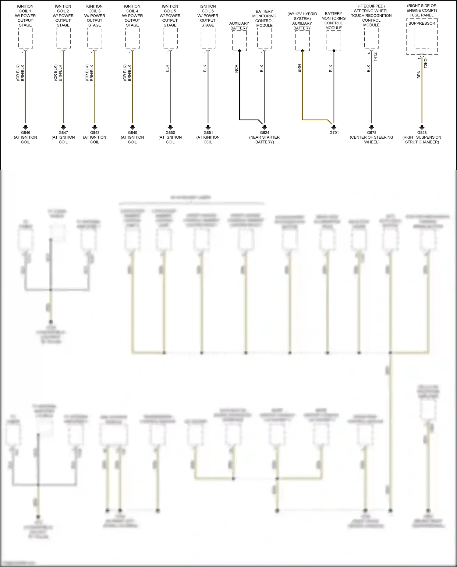 Wiring diagram data bus on board diagnostic interface for Audi RS5 F5 facelift (2019-2024) (3 of 5)