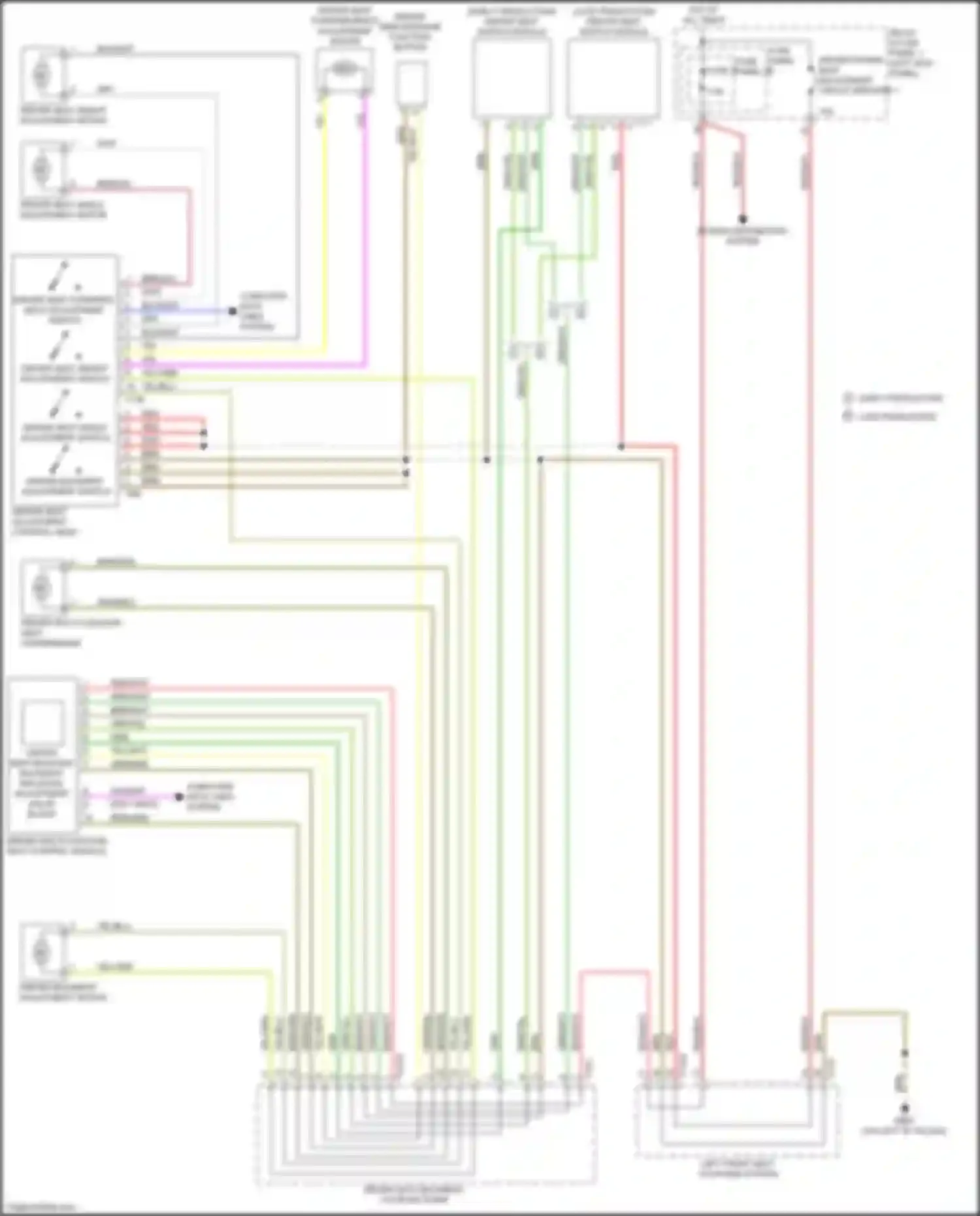 Wiring diagram driver backrest adjustment motor for Audi RS5 F5 facelift (2019-2024) (2 of 3)