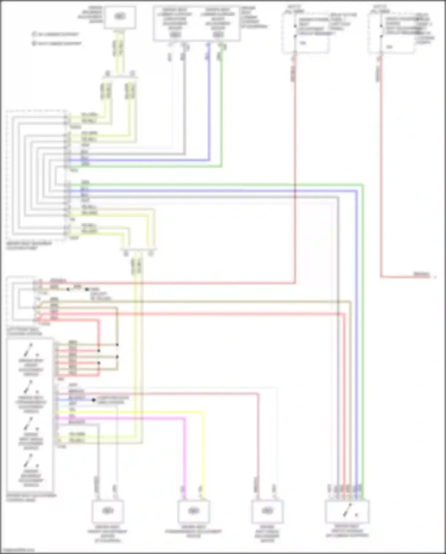 Wiring diagram driver backrest adjustment motor for Audi RS5 F5 facelift (2019-2024) (3 of 3)