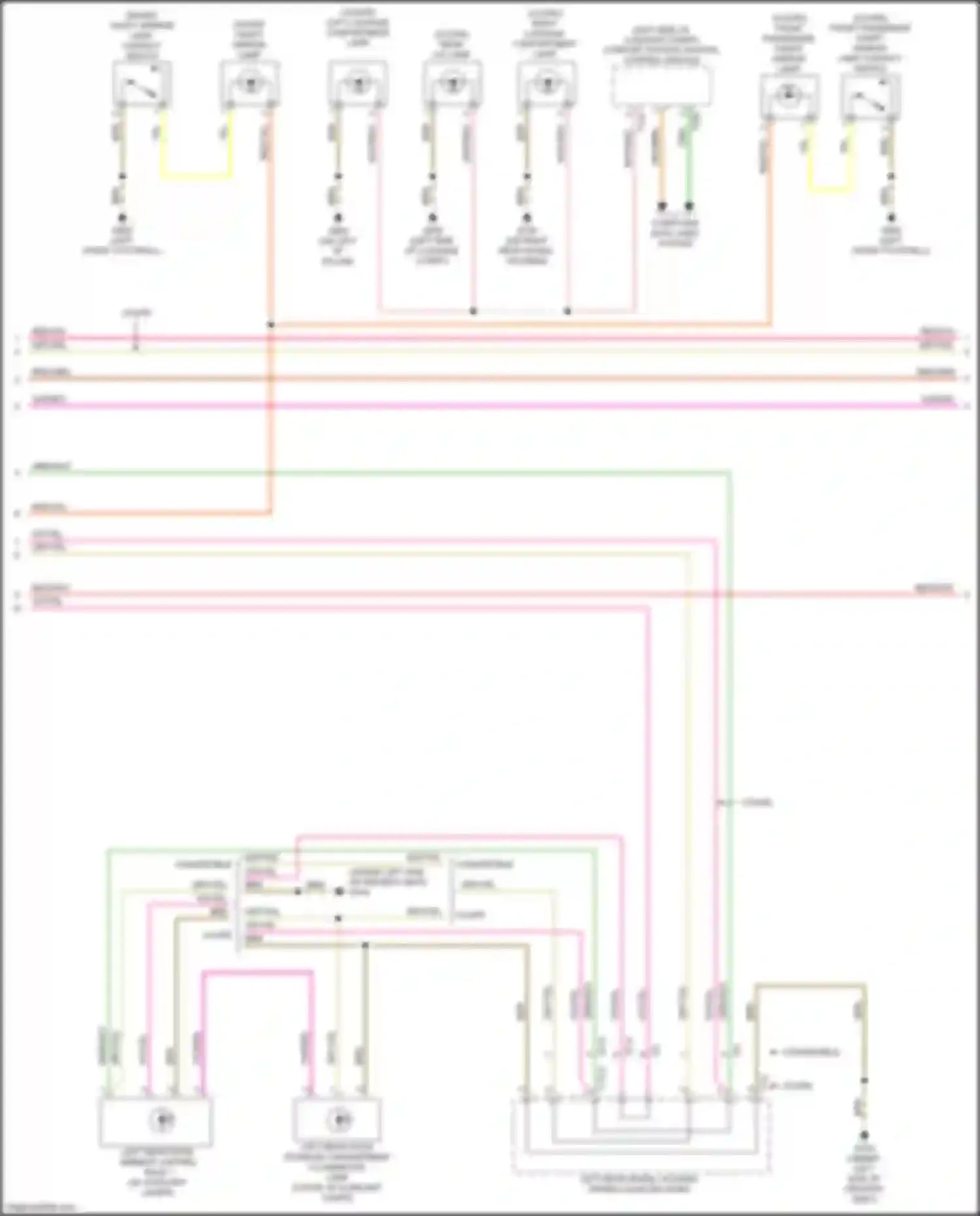 Wiring diagram driver vanity mirror lamp for Audi RS5 F5 facelift (2019-2024) (1 of 1)