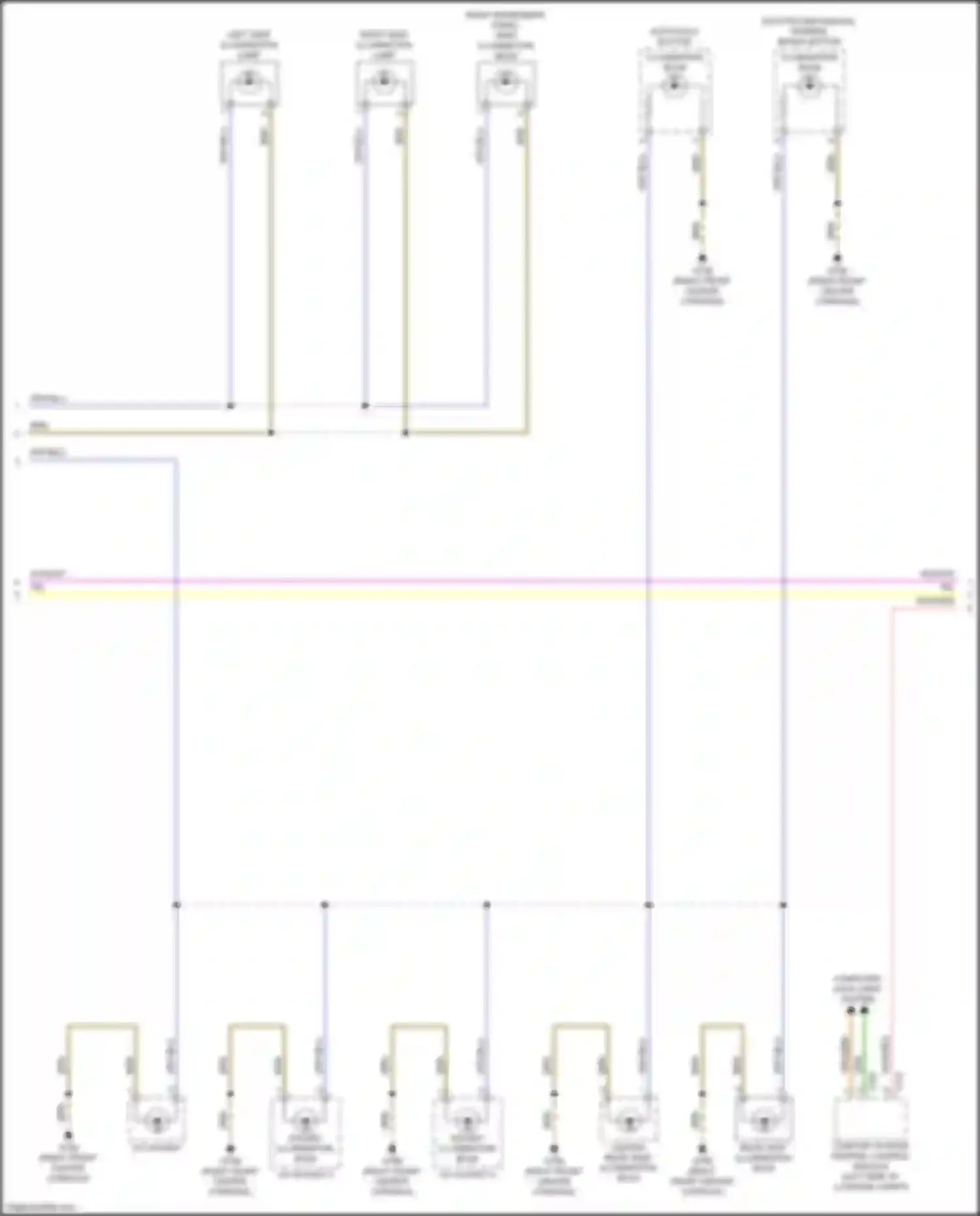 Wiring diagram socket illumination bulb for Audi RS5 F5 facelift (2019-2024)