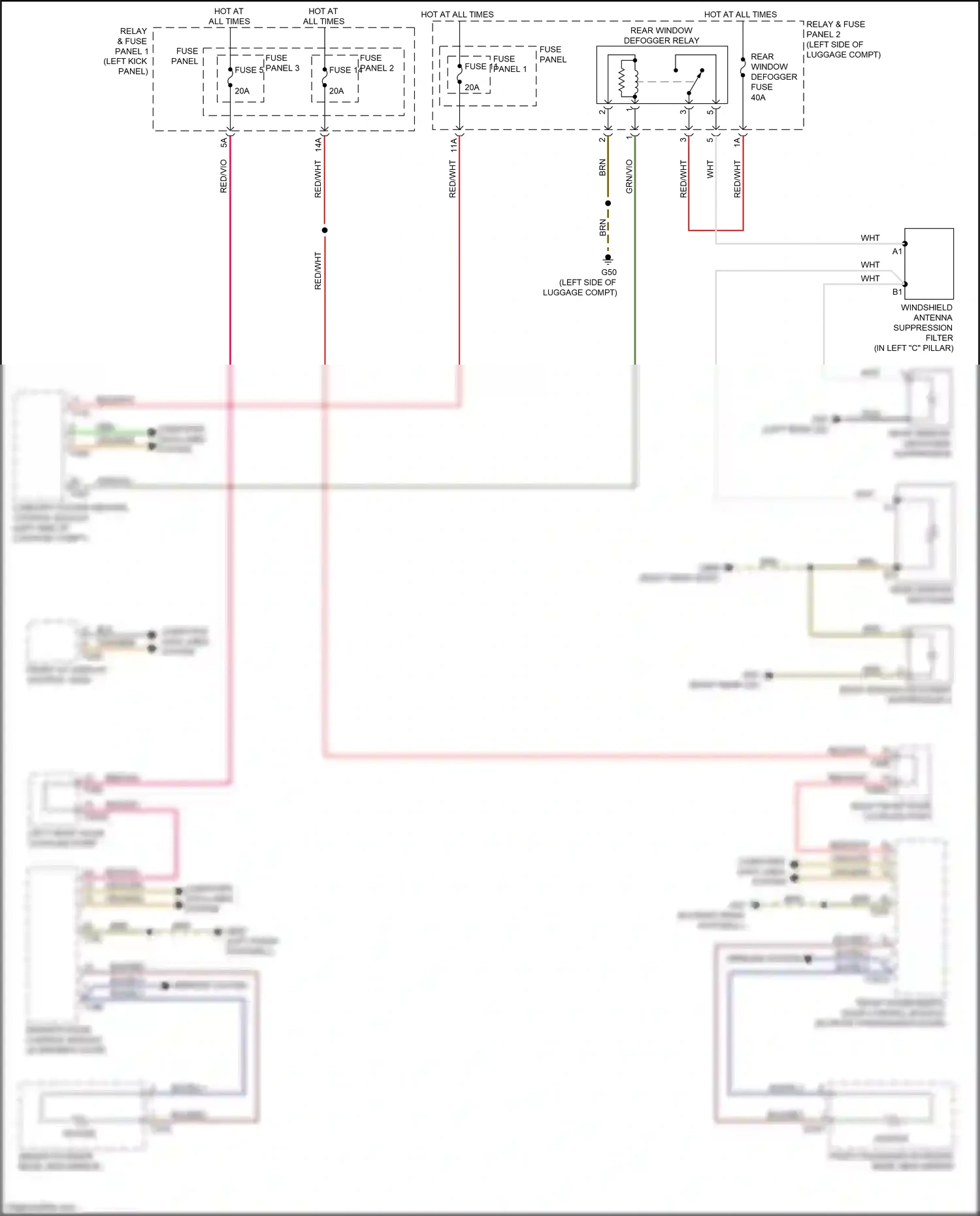Wiring diagram front a/c display control head for Audi RS5 F5 facelift (2019-2024) (7 of 7)