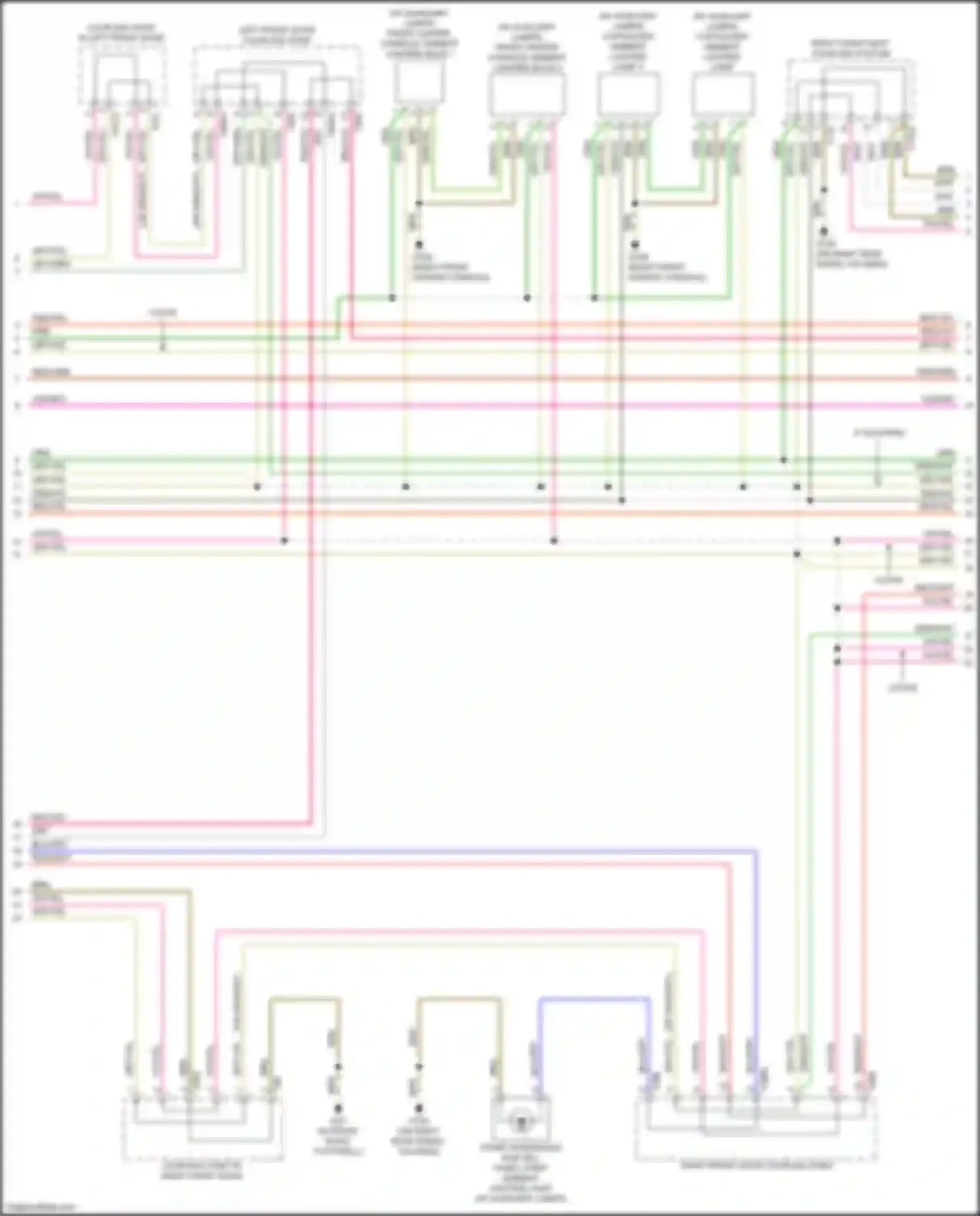 Wiring diagram front passenger side sill panel strip ambient lighting lamp for Audi RS5 F5 facelift (2019-2024) (1 of 2)