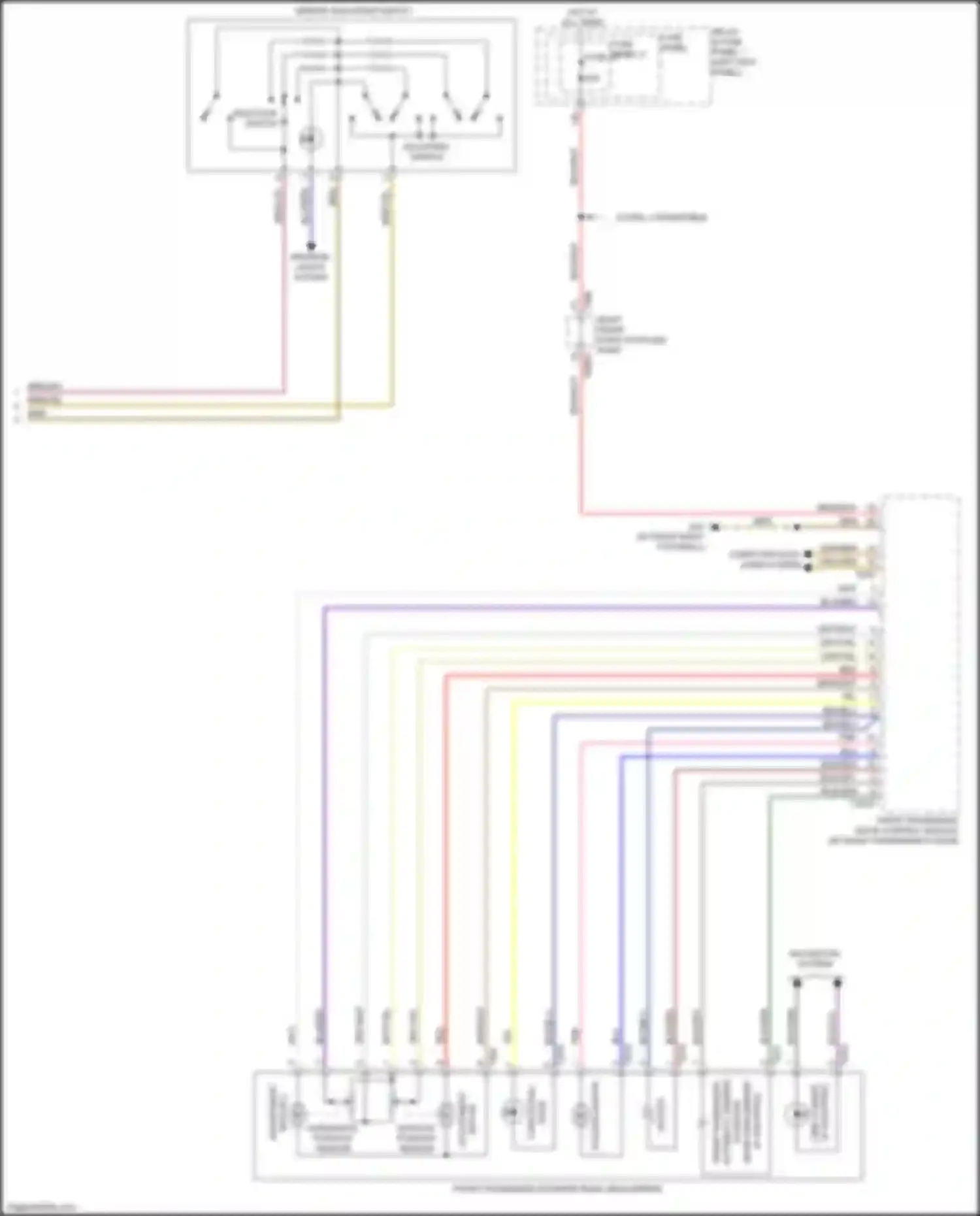 Wiring diagram front passenger for Audi RS5 F5 facelift (2019-2024) (2 of 3)