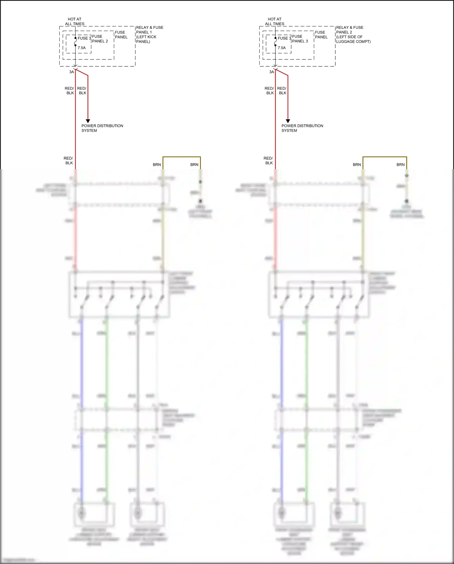 Wiring diagram fuse panel 2 for Audi RS5 F5 facelift (2019-2024) (5 of 35)