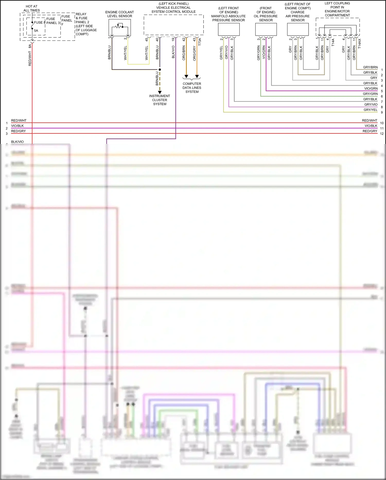Wiring diagram fuse panel 3 for Audi RS5 F5 facelift (2019-2024) (46 of 46)