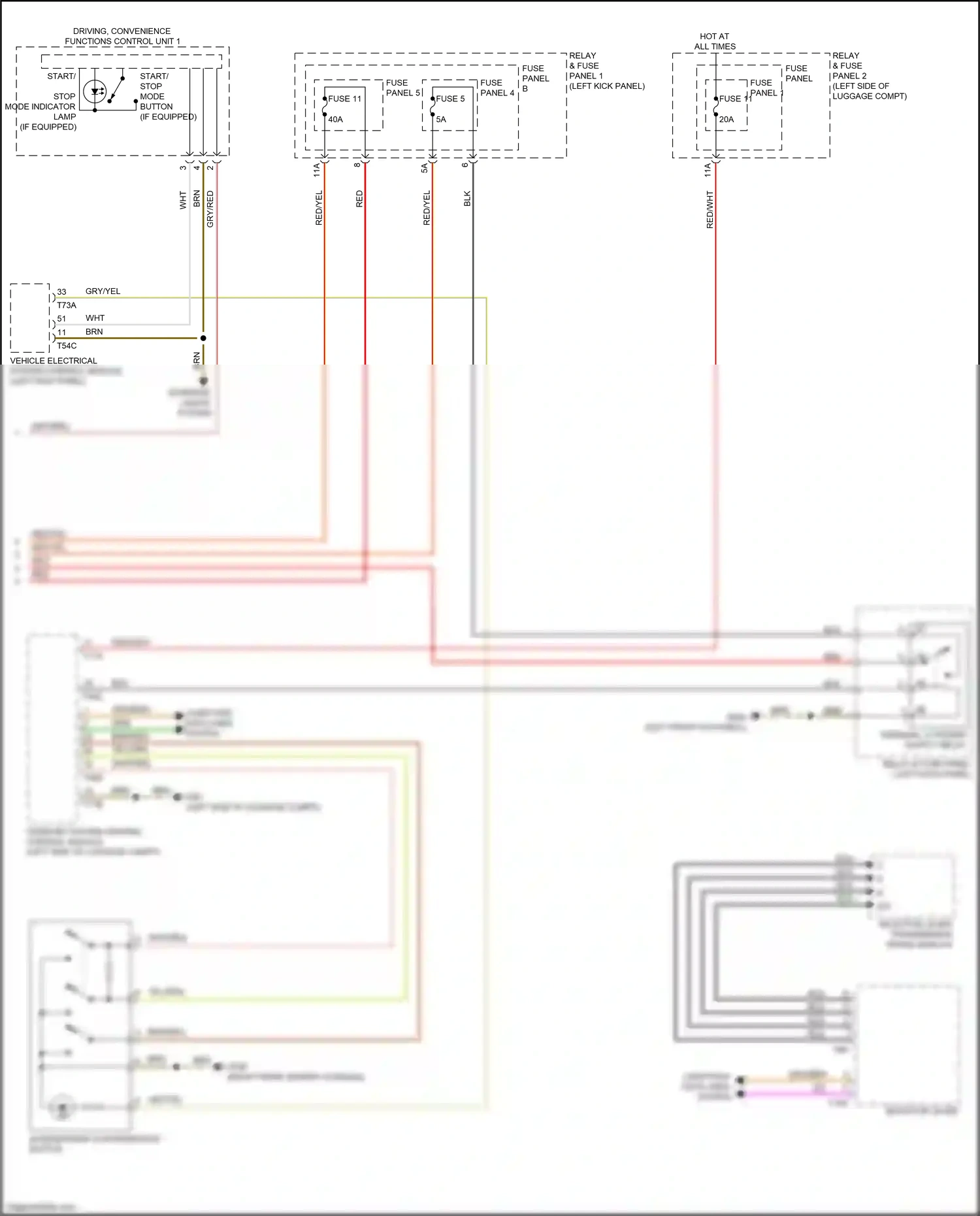 Wiring diagram fuse panel 4 for Audi RS5 F5 facelift (2019-2024) (10 of 25)