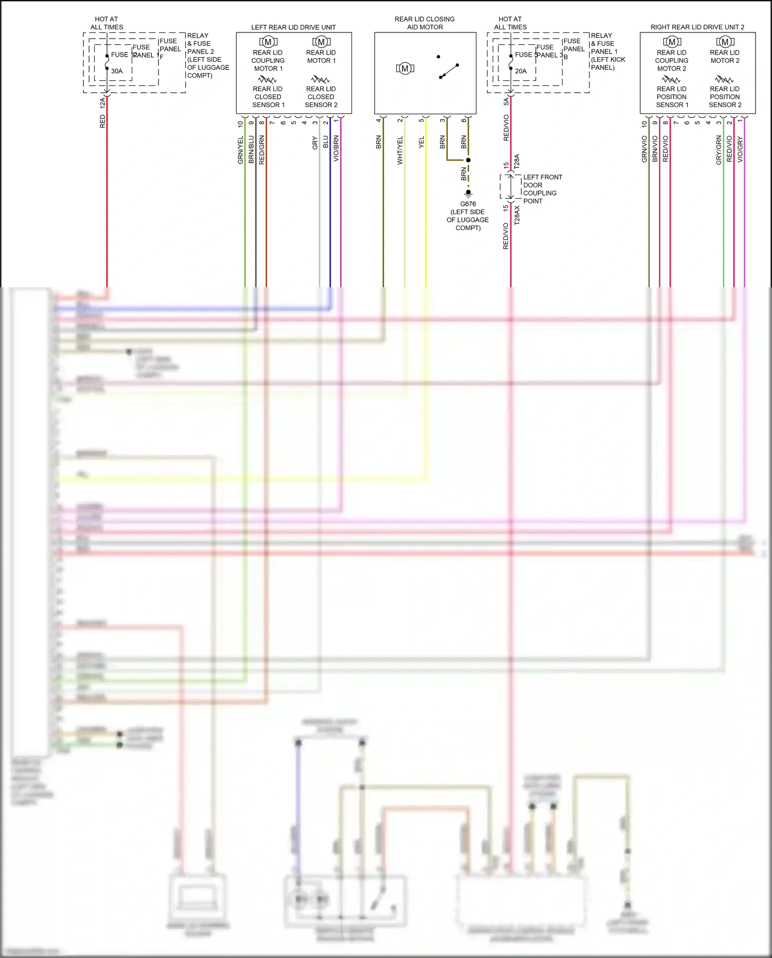 Wiring diagram fuse panel b for Audi RS5 F5 facelift (2019-2024) (30 of 68)