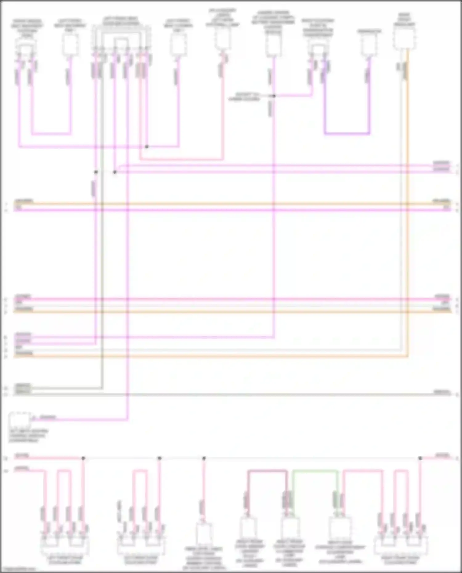 Wiring diagram front driver seat backrest coupling point for Audi RS5 F5 facelift (2019-2024)