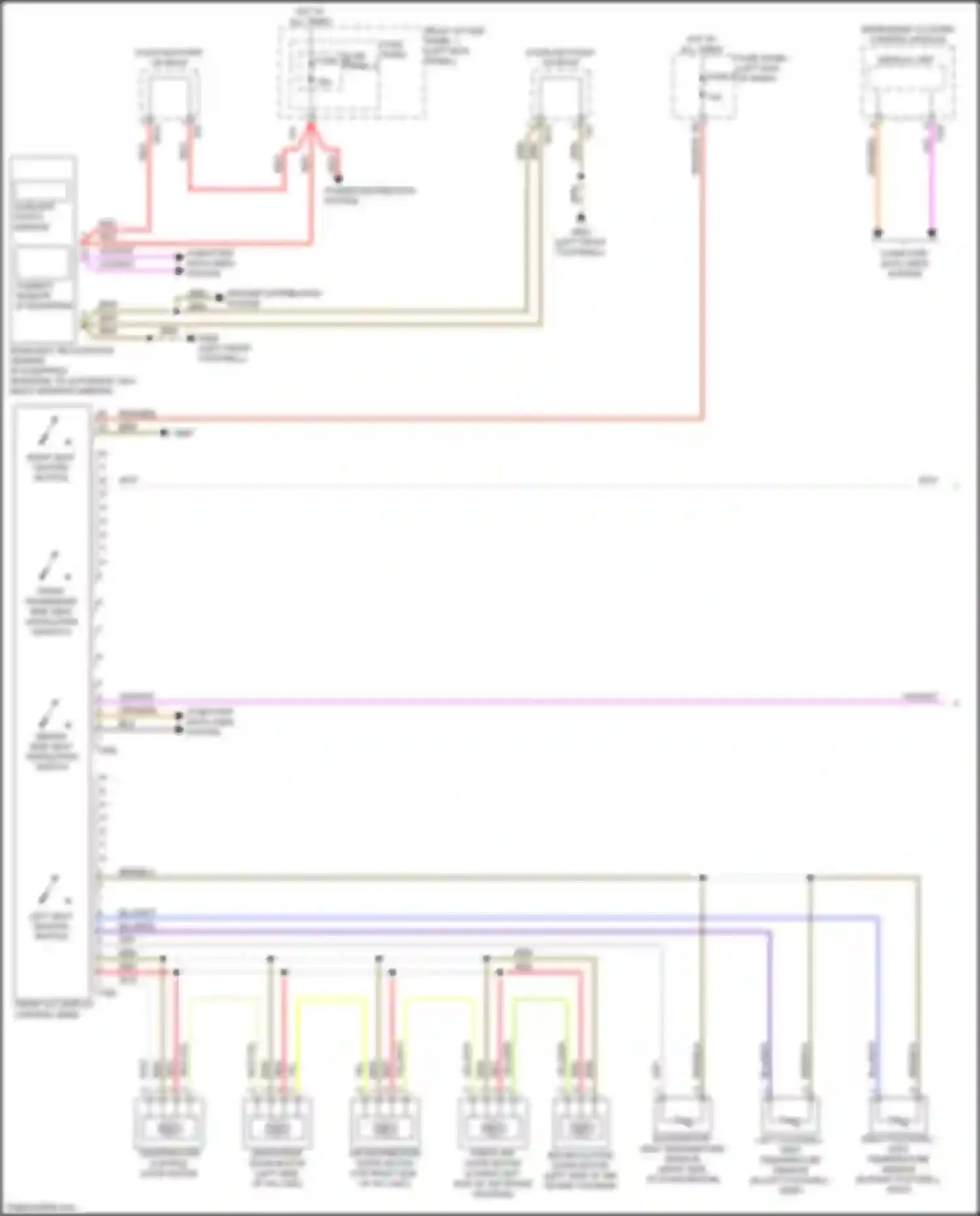 Wiring diagram left footwell vent temperature sensor for Audi RS5 F5 facelift (2019-2024)