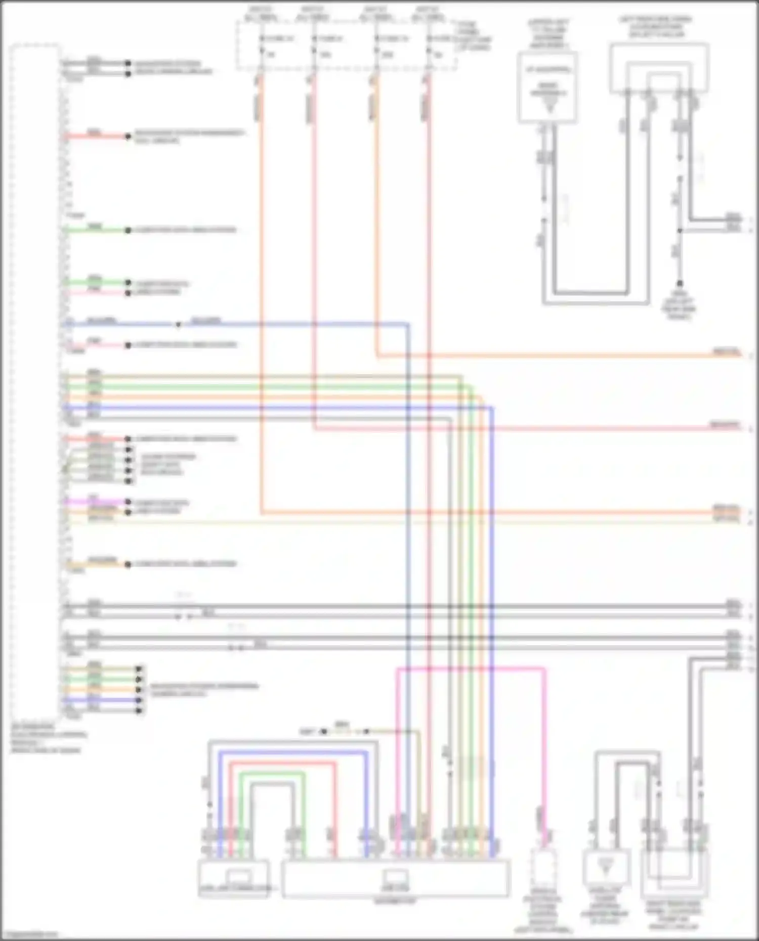 Wiring diagram left daytime running lamp, position lamp led module for Audi RS5 F5 facelift (2019-2024)
