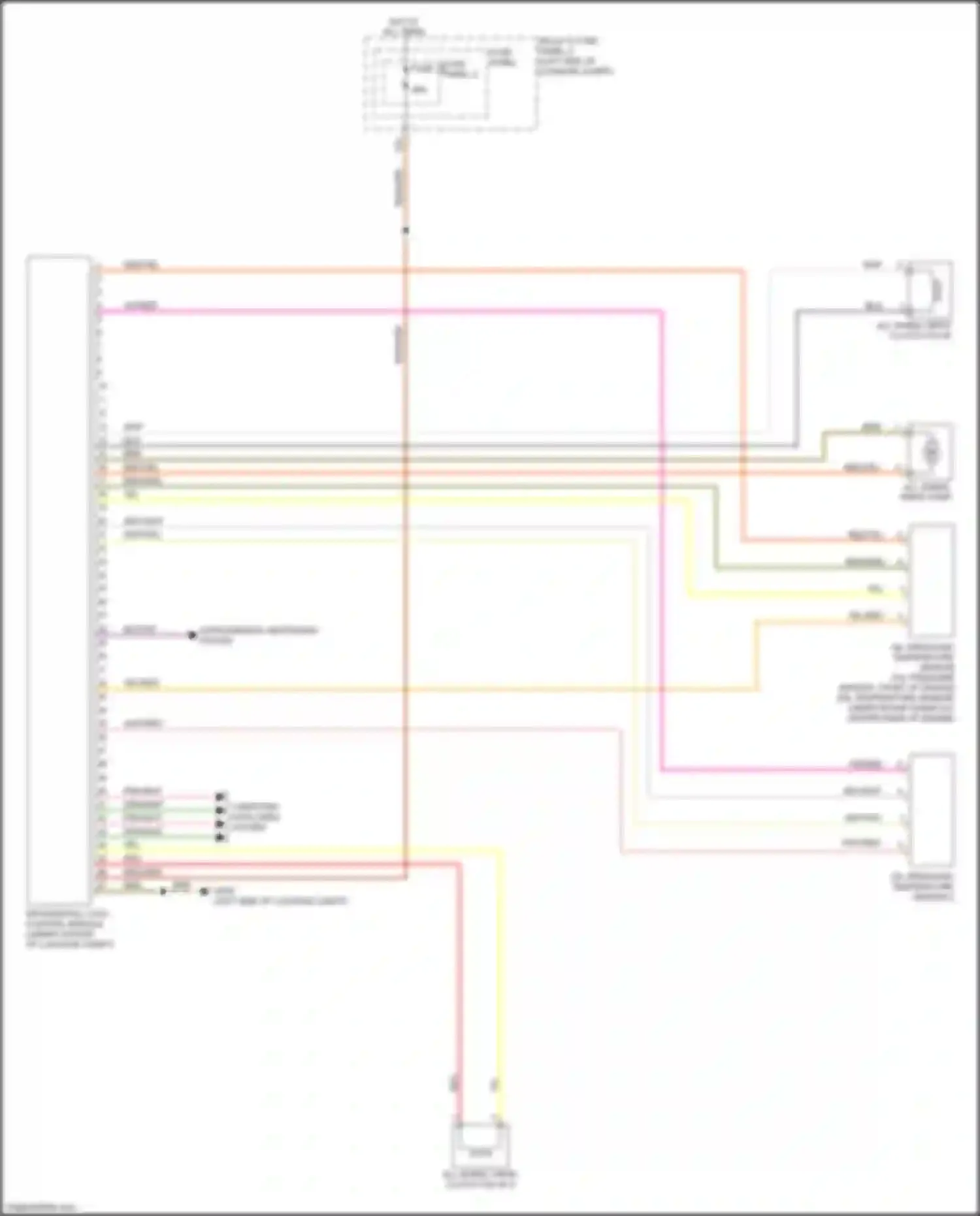 Wiring diagram differential lock control module for Audi RS5 F5 facelift (2019-2024)