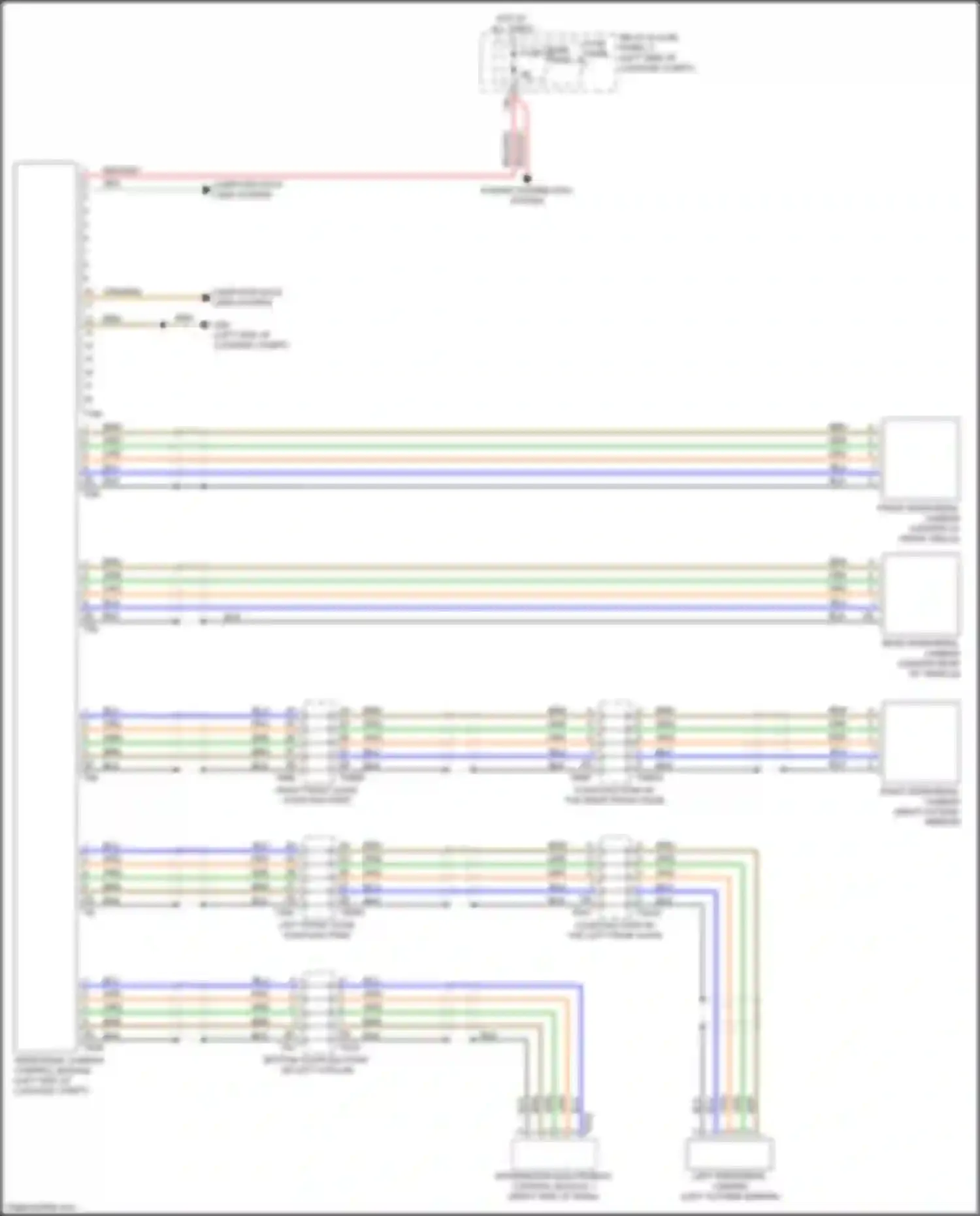 Wiring diagram coupling point in the left front door for Audi RS5 F5 facelift (2019-2024)
