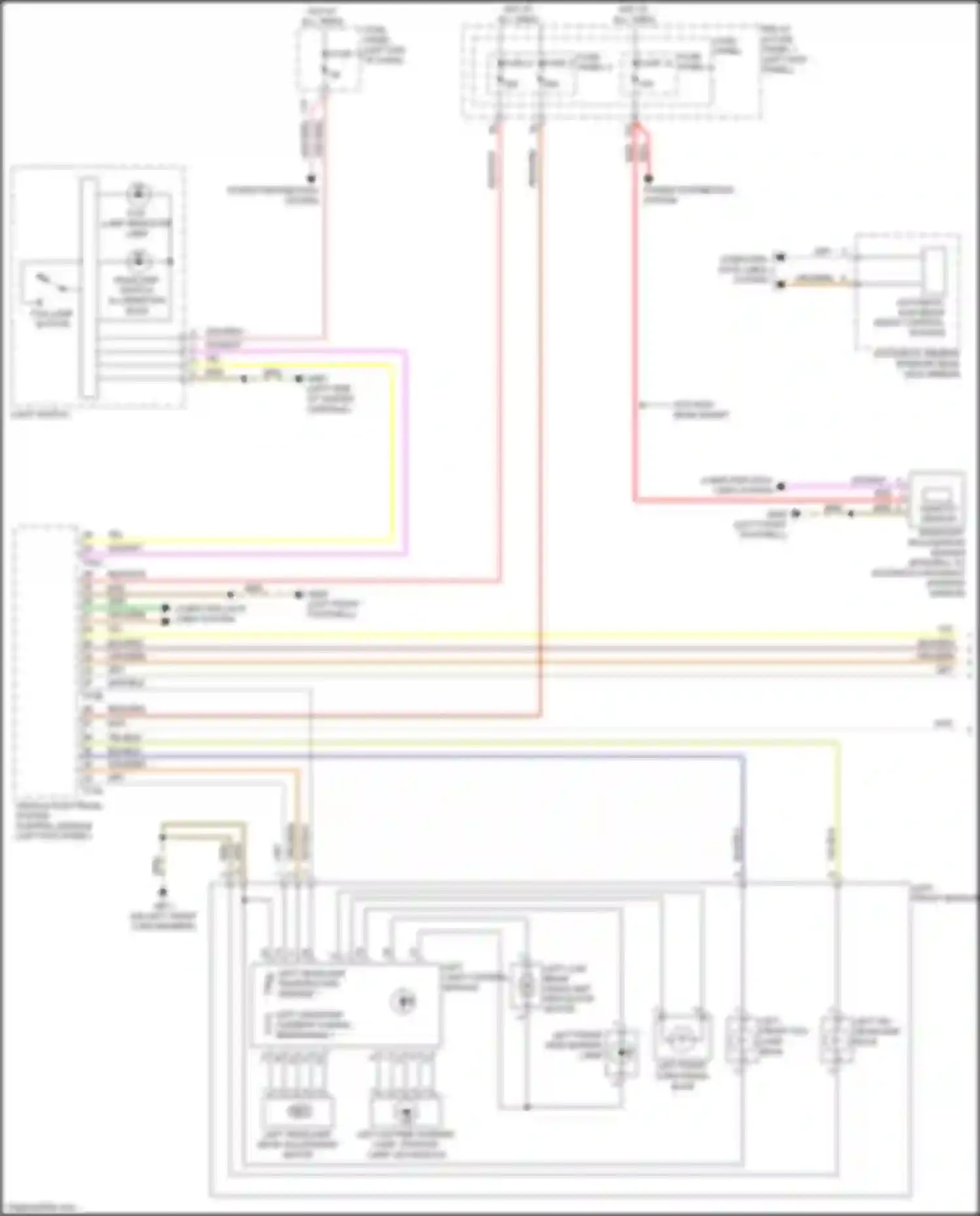 Wiring diagram left daytime running lamp, position lamp led module for Audi RS5 F5 facelift (2019-2024)