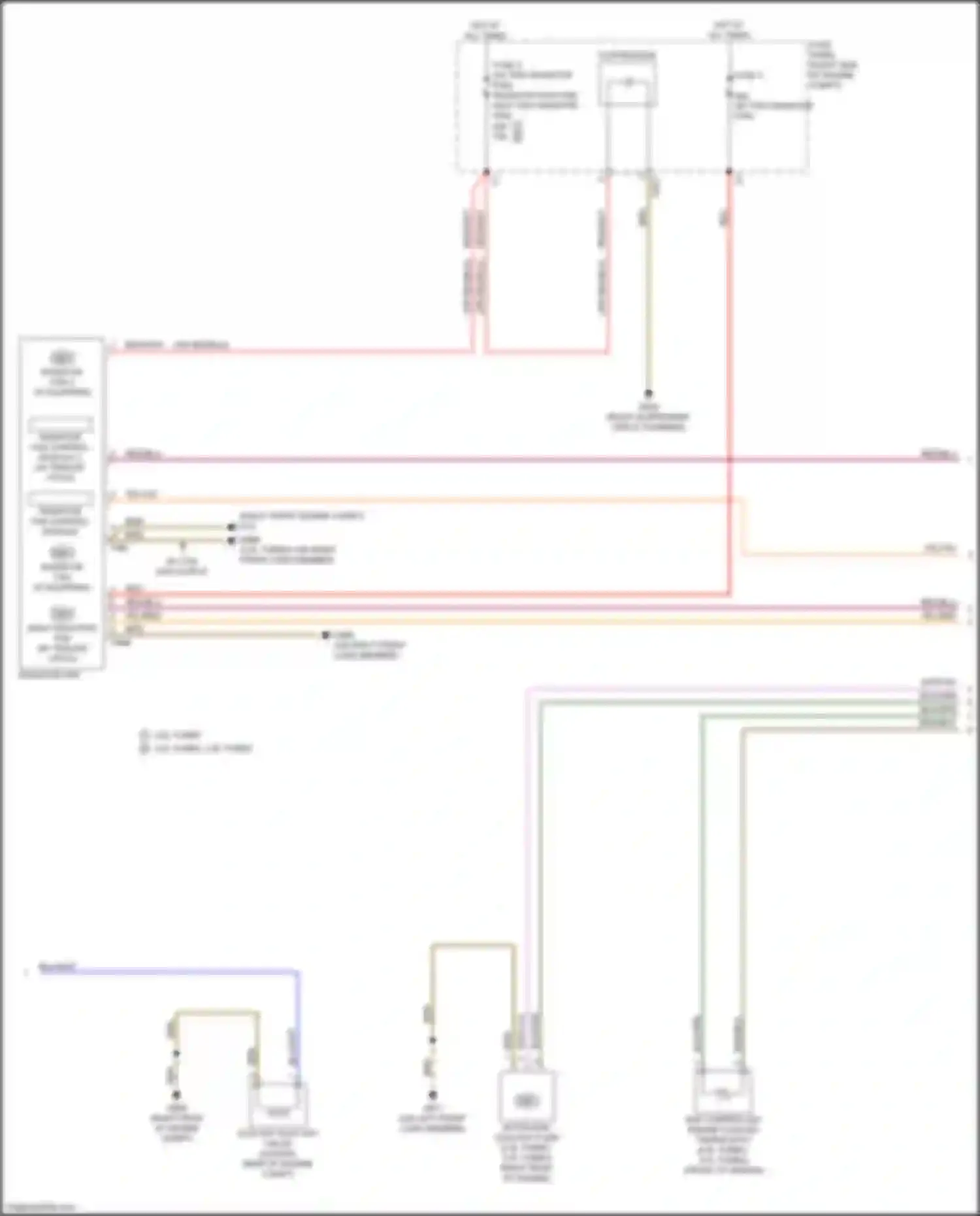 Wiring diagram engine temperature control sensor for Audi RS5 F5 facelift (2019-2024)