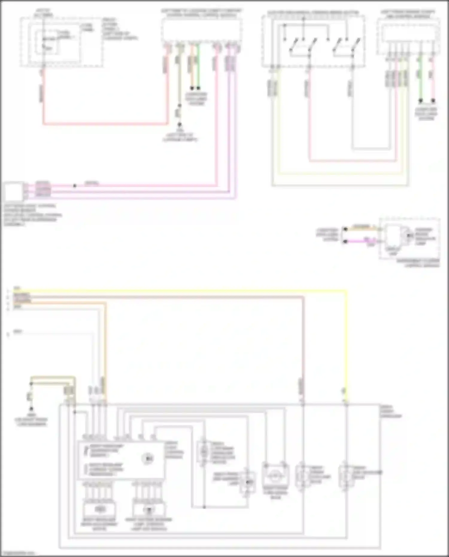 Wiring diagram left rear level control system sensor for Audi RS5 F5 facelift (2019-2024)