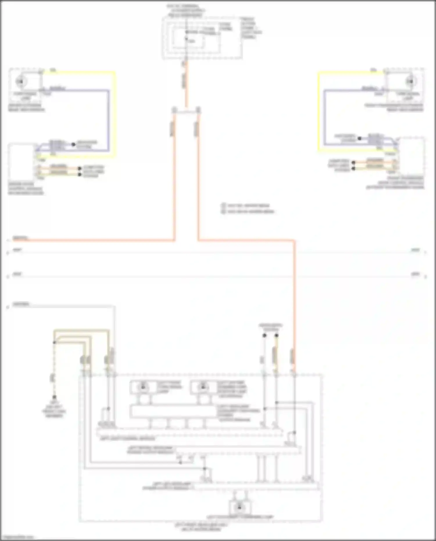 Wiring diagram left daytime running lamp, position lamp led module for Audi RS5 F5 facelift (2019-2024)