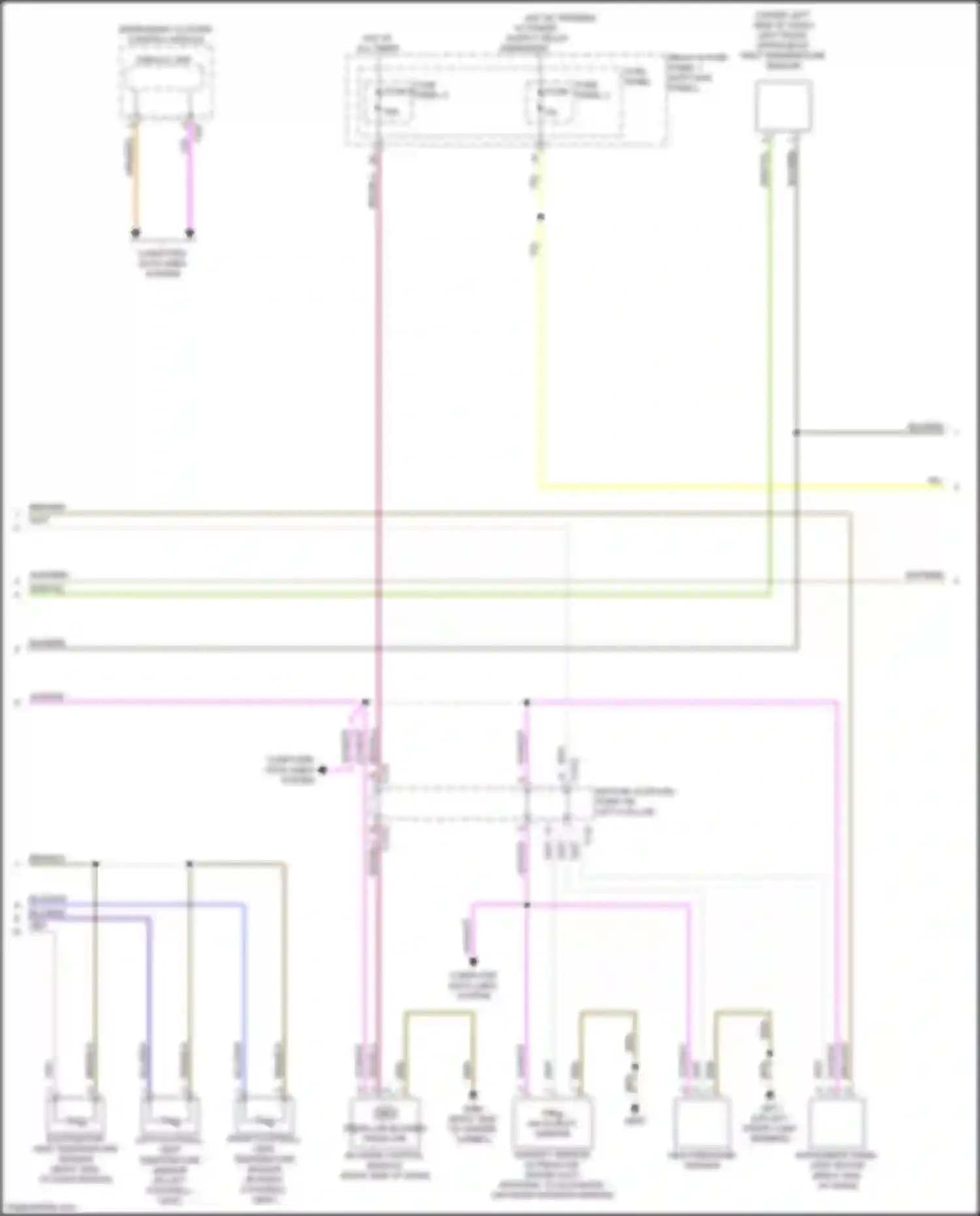 Wiring diagram left footwell vent temperature sensor for Audi RS5 F5 facelift (2019-2024)