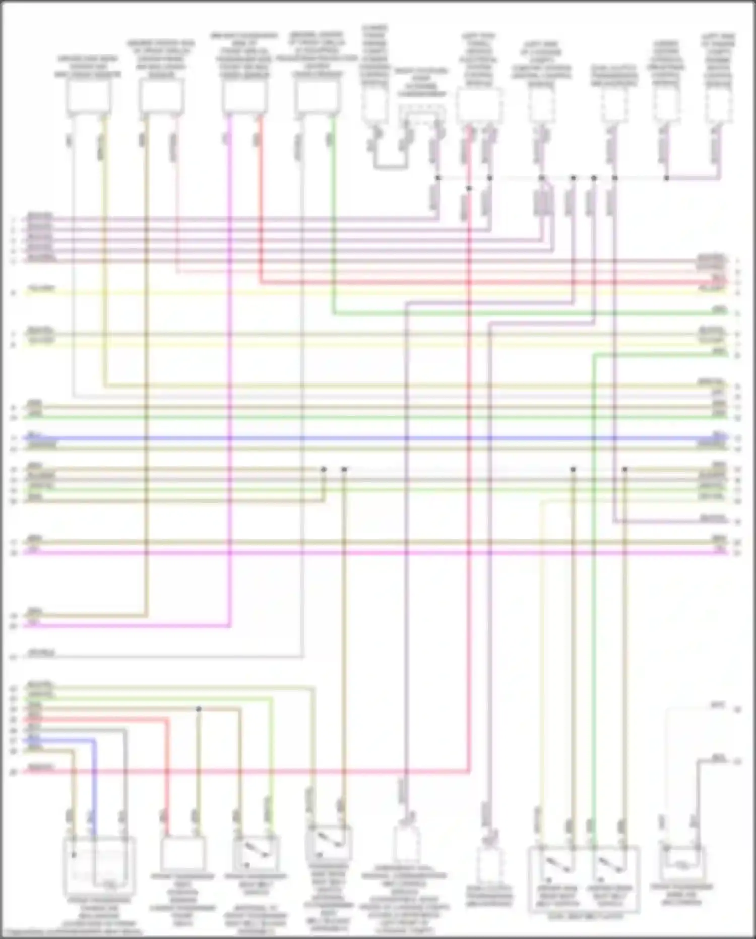 Wiring diagram right coupling point in engine compartment for Audi RS5 F5 facelift (2019-2024)