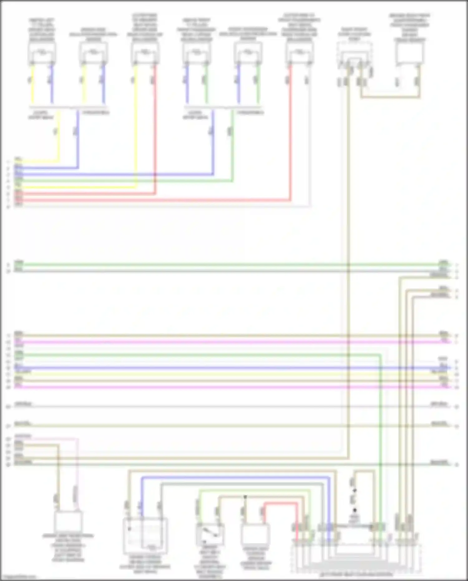 Wiring diagram left front seat coupling station for Audi RS5 F5 facelift (2019-2024) (20 of 20)