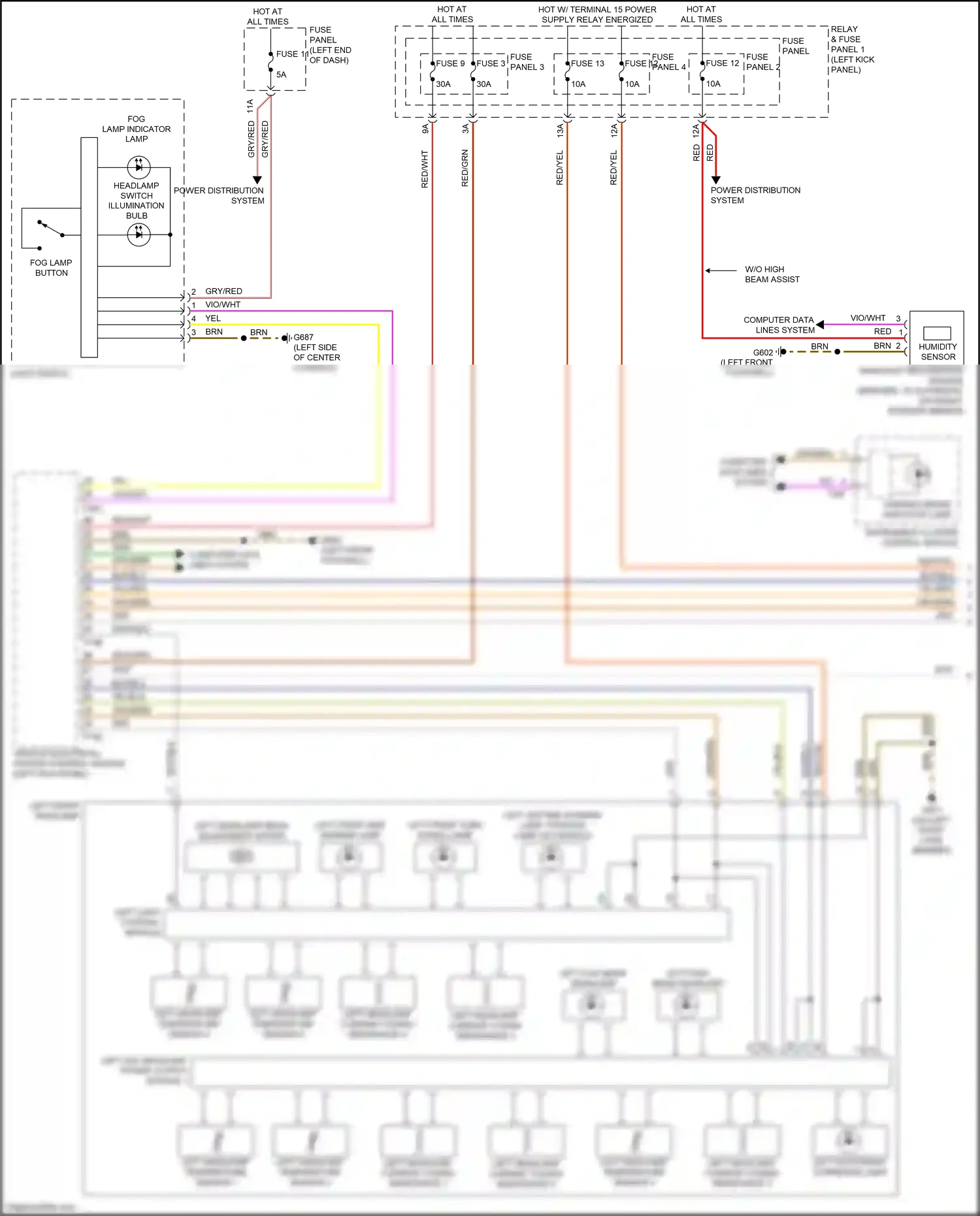 Wiring diagram left light control module for Audi RS5 F5 facelift (2019-2024) (5 of 6)