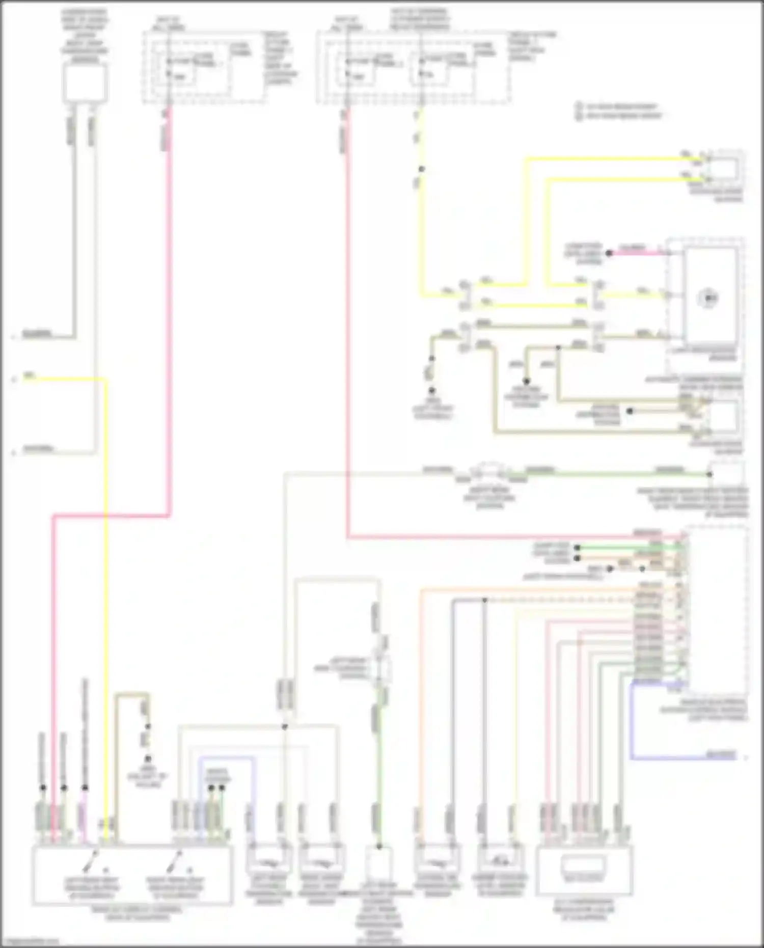 Wiring diagram left rear seat heating button for Audi RS5 F5 facelift (2019-2024) (1 of 2)
