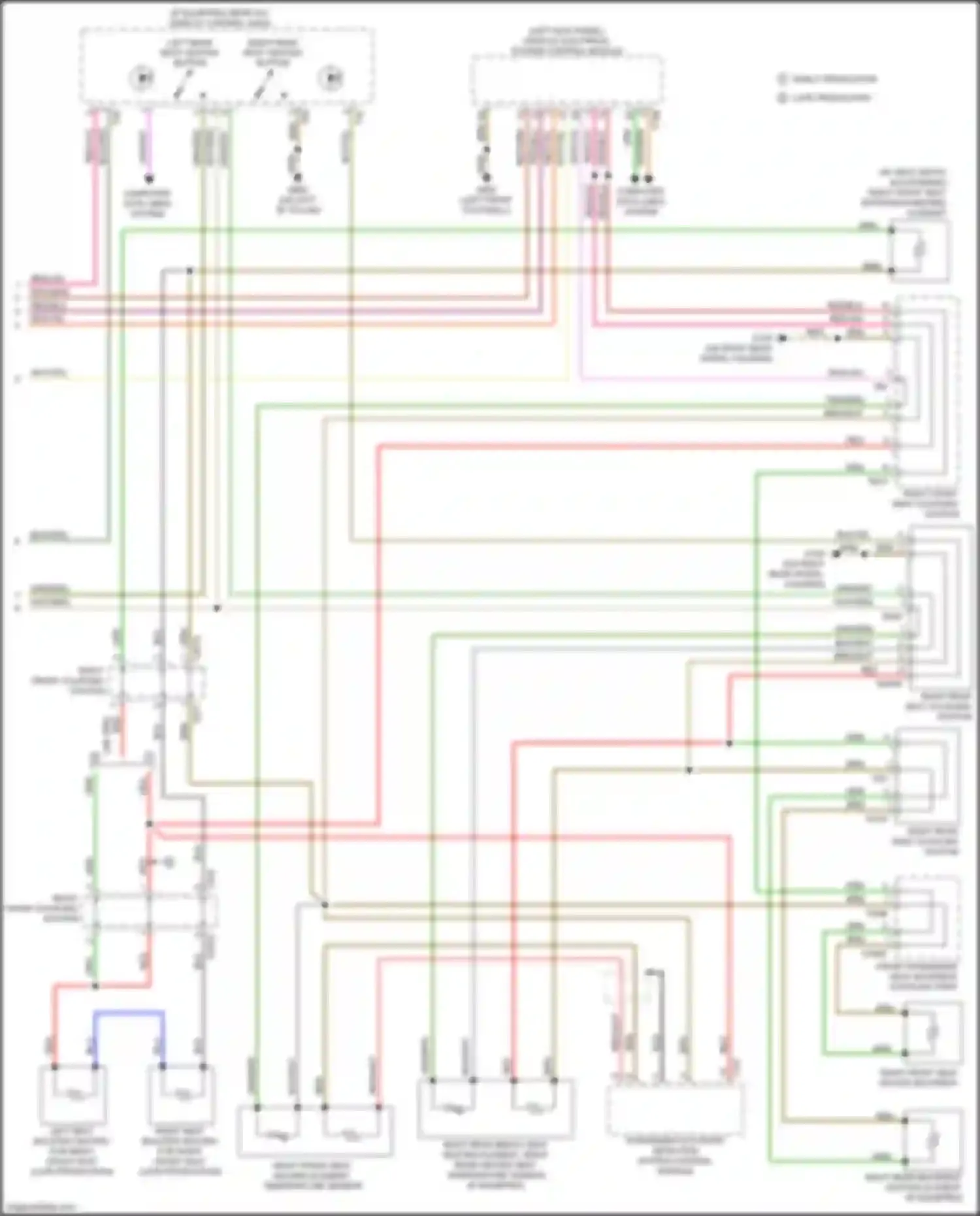 Wiring diagram left rear seat heating button for Audi RS5 F5 facelift (2019-2024) (2 of 2)