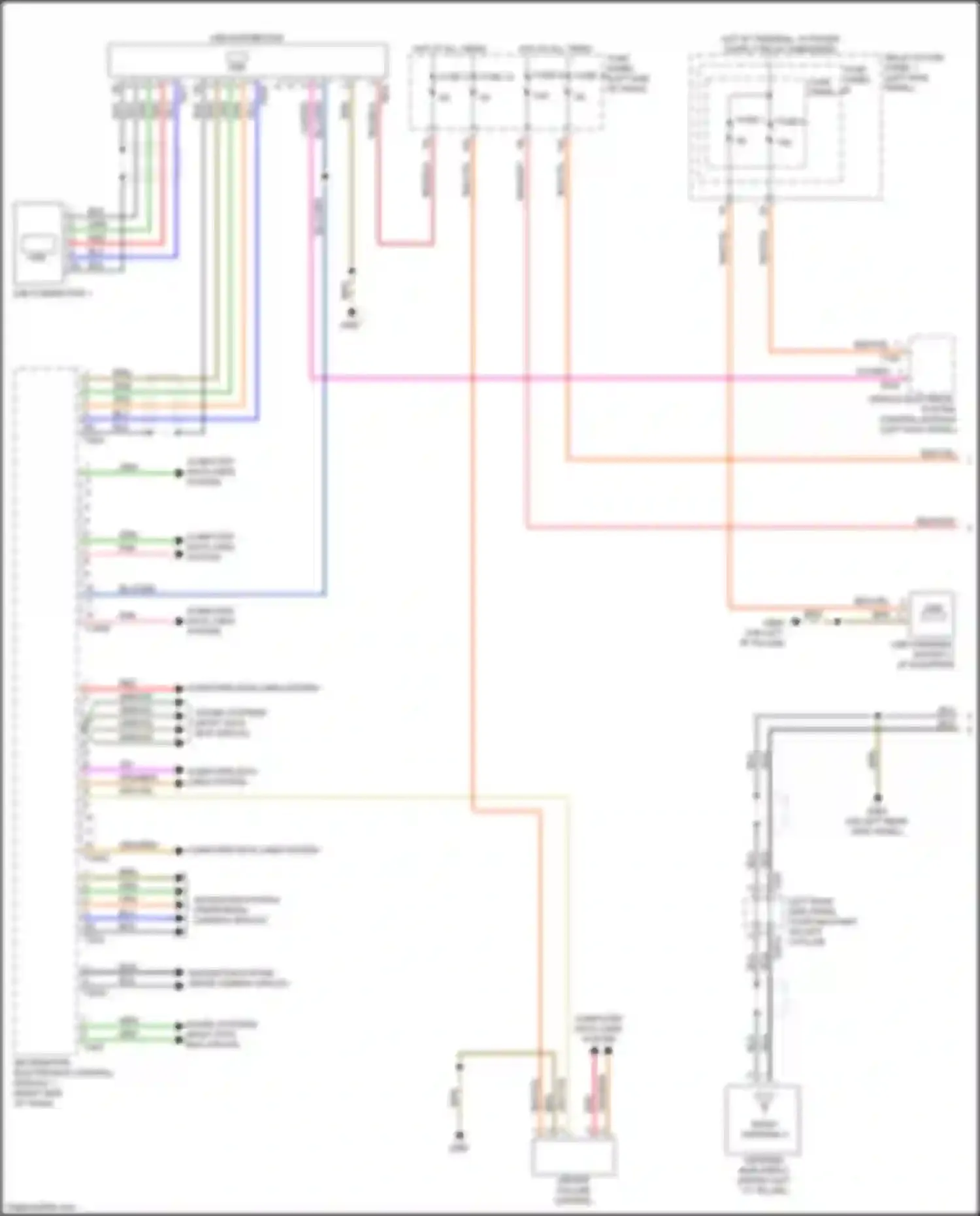 Wiring diagram navigation system for Audi RS5 F5 facelift (2019-2024) (5 of 7)