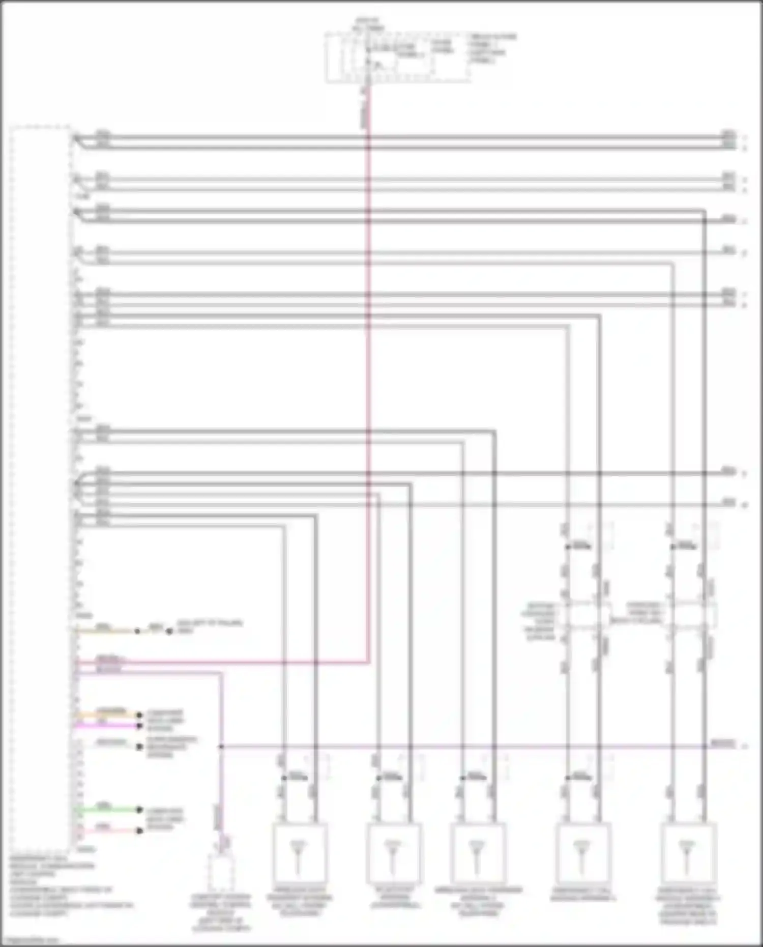 Wiring diagram bottom coupling point on right a-pillar for Audi RS5 F5 facelift (2019-2024)