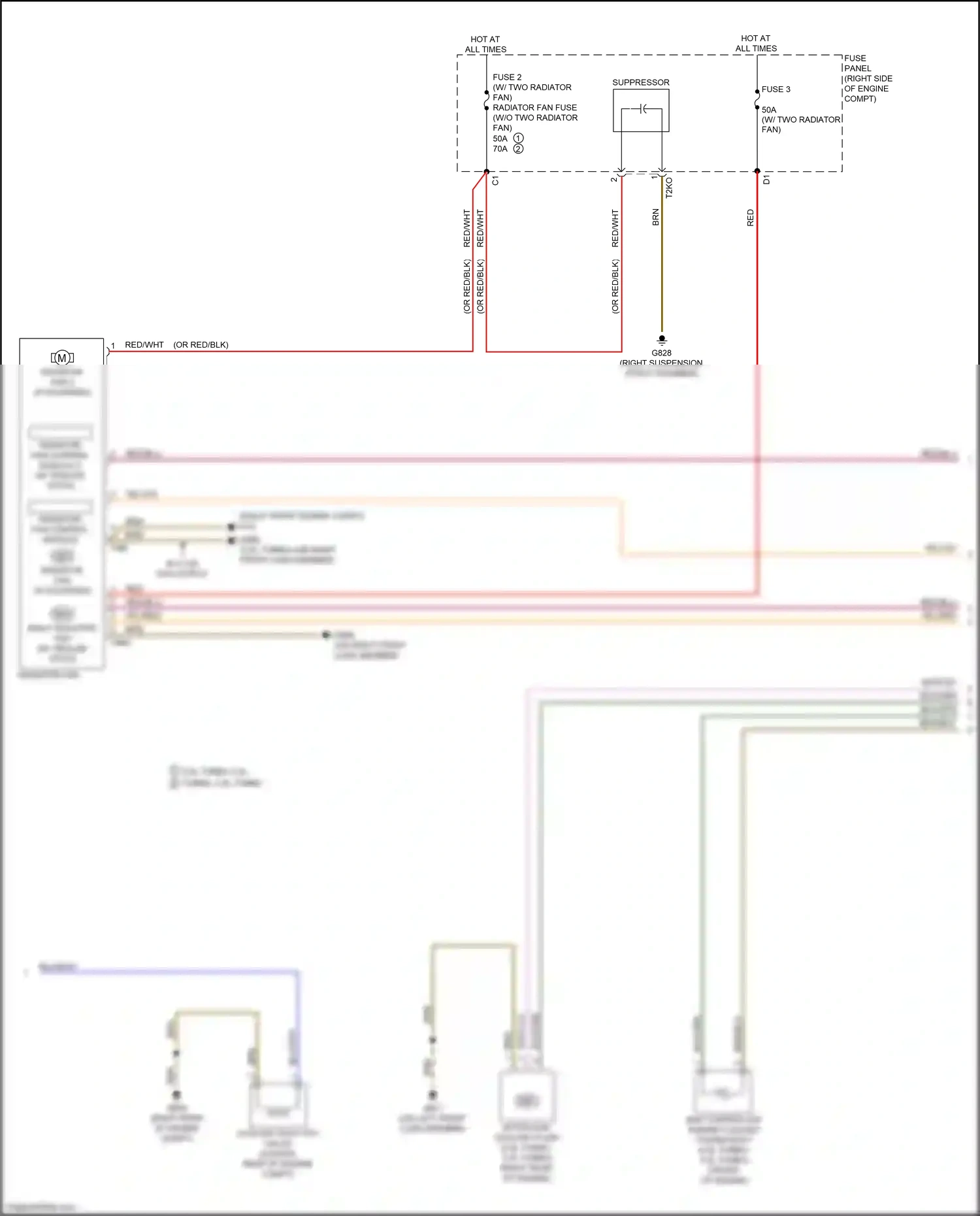 Wiring diagram radiator fan control module for Audi RS5 F5 facelift (2019-2024) (1 of 3)