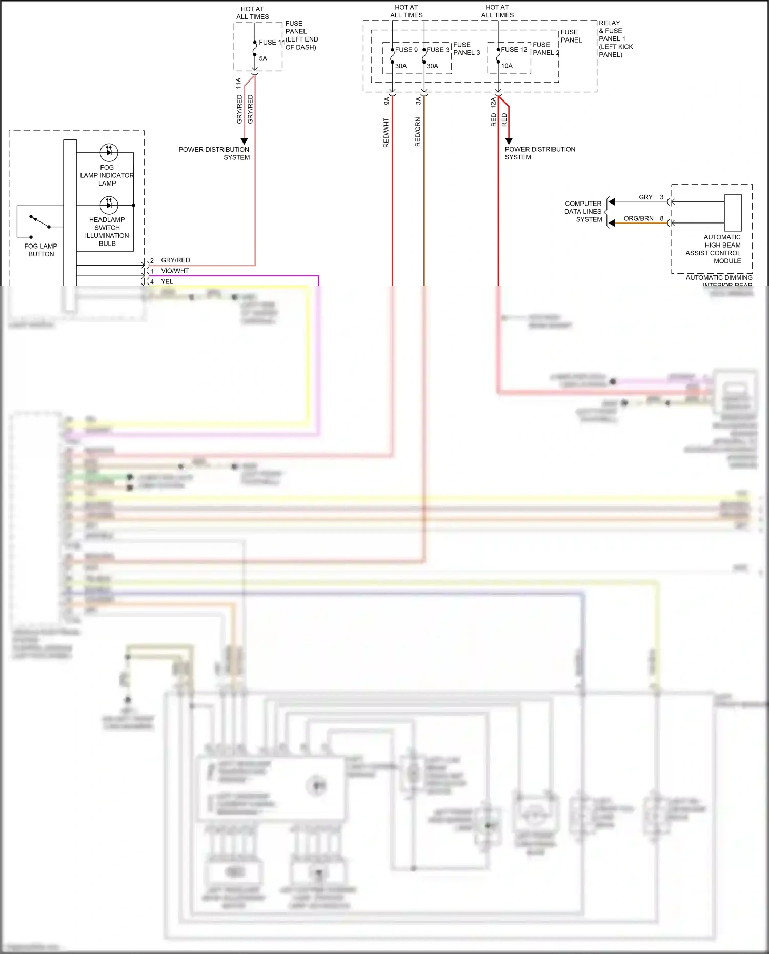Wiring diagram rain/light recognition sensor for Audi RS5 F5 facelift (2019-2024) (6 of 10)