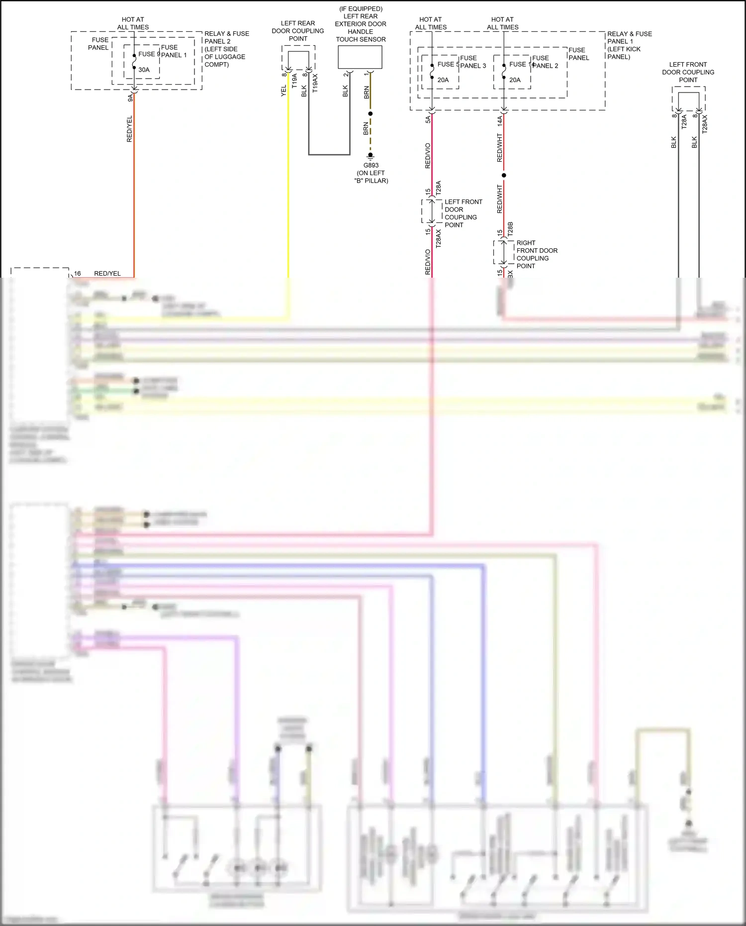 Wiring diagram relay & fuse panel 1 for Audi RS5 F5 facelift (2019-2024) (6 of 71)