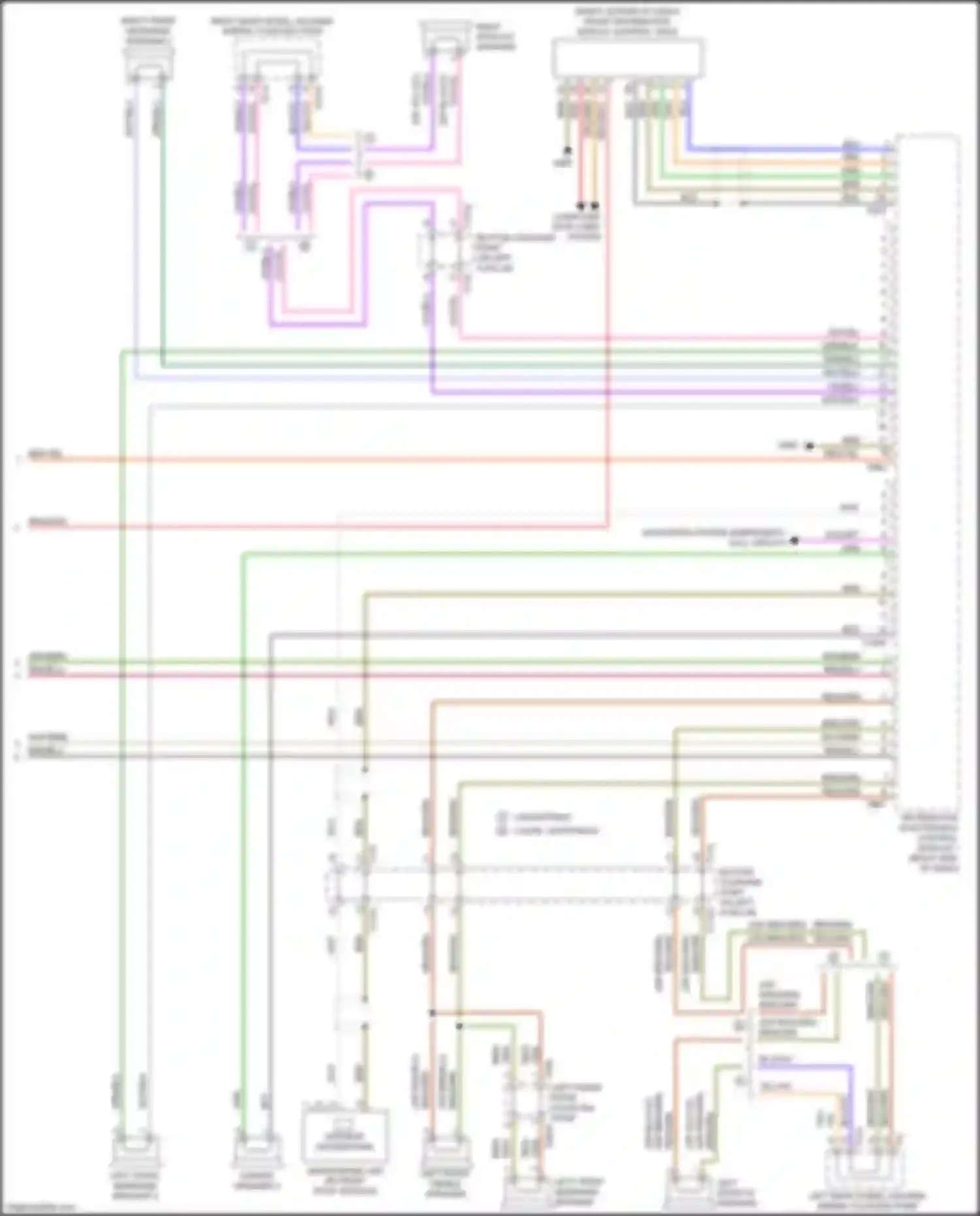 Wiring diagram right front midrange speaker 2 for Audi RS5 F5 facelift (2019-2024)