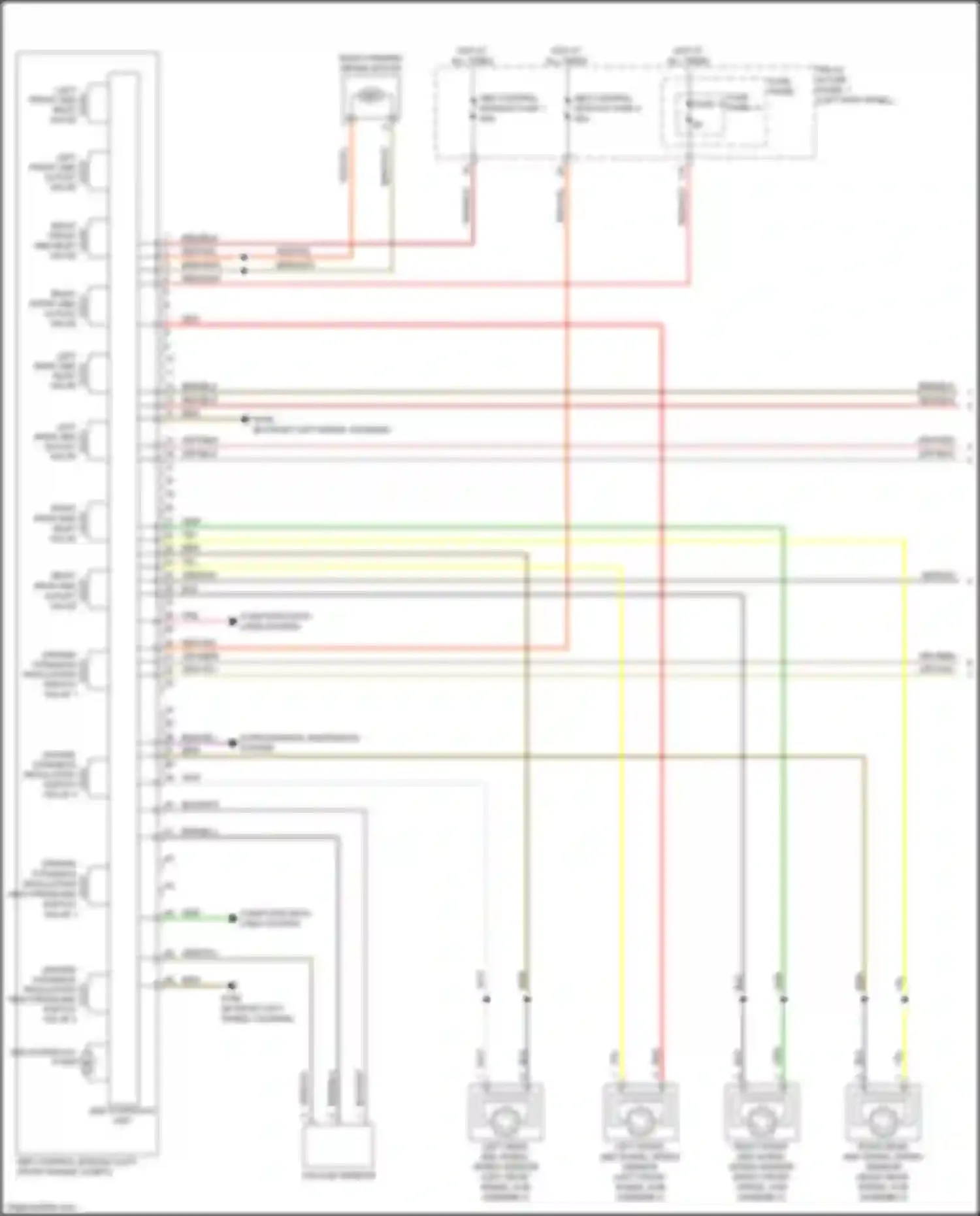 Wiring diagram supplemental restraints system for Audi RS5 F5 facelift (2019-2024) (2 of 14)