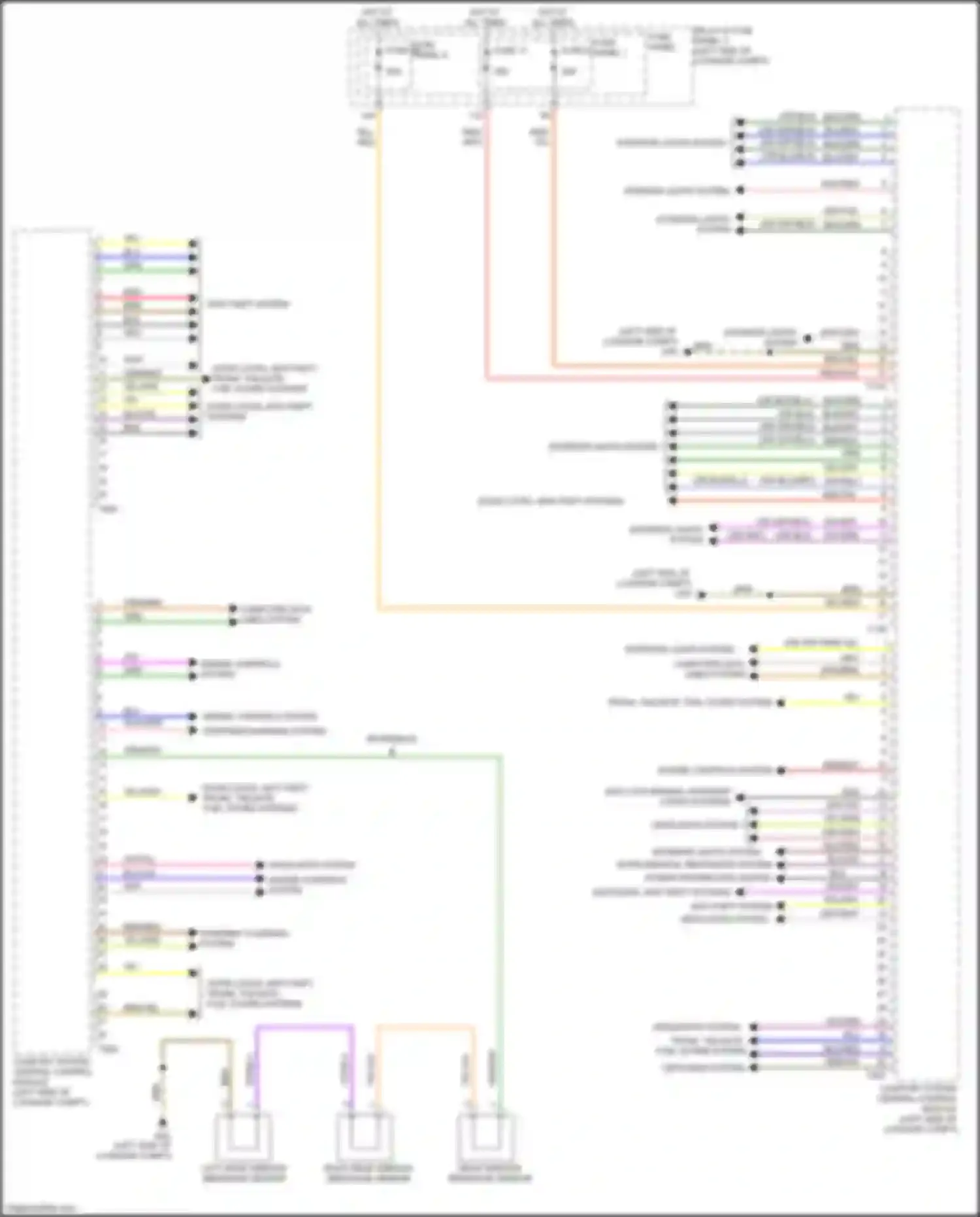 Wiring diagram supplemental restraints system for Audi RS5 F5 facelift (2019-2024) (7 of 14)