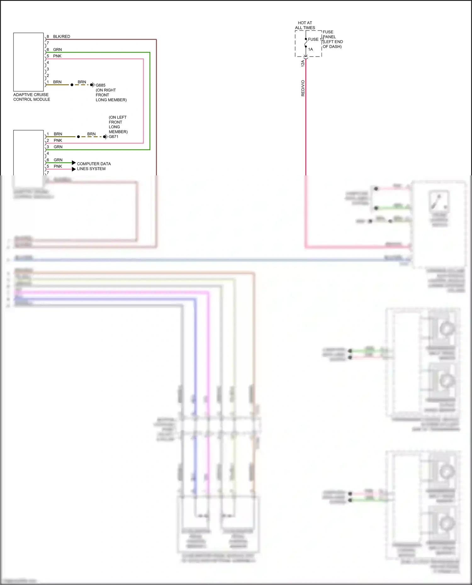 Wiring diagram transmission output speed sensor for Audi RS5 F5 facelift (2019-2024) (2 of 2)