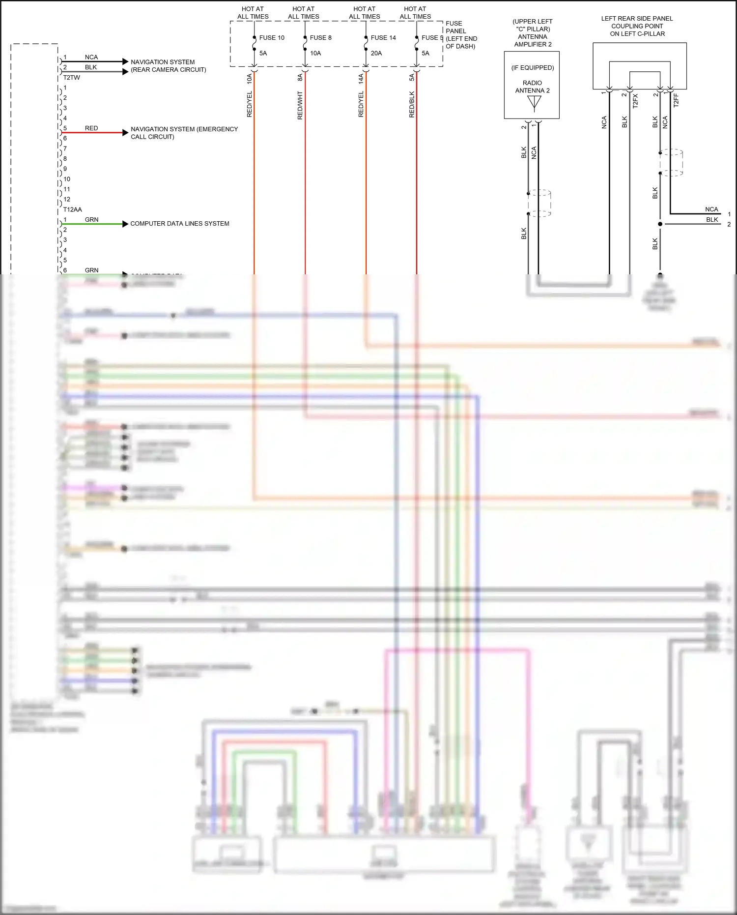 Wiring diagram vehicle electrical system control module for Audi RS5 F5 facelift (2019-2024) (10 of 37)