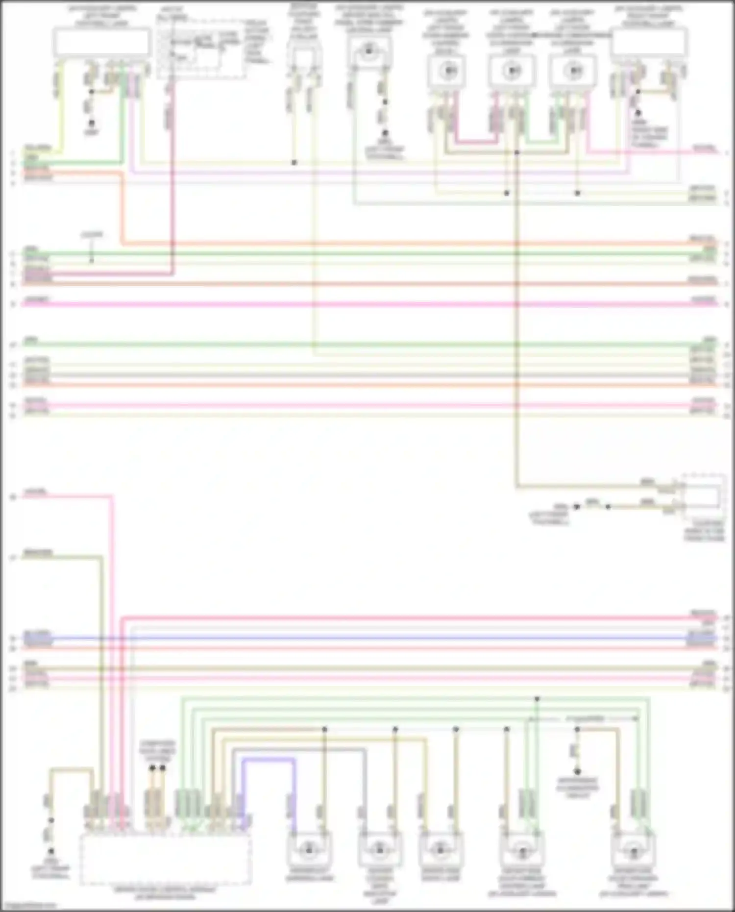 Wiring diagram coupling point in the front door for Audi RS5 F5 facelift (2019-2024)