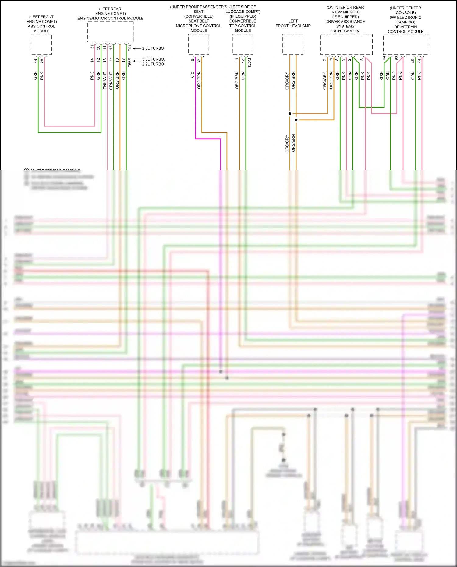 Wiring diagram w/ driver assistance system for Audi RS5 F5 facelift (2019-2024) (1 of 2)