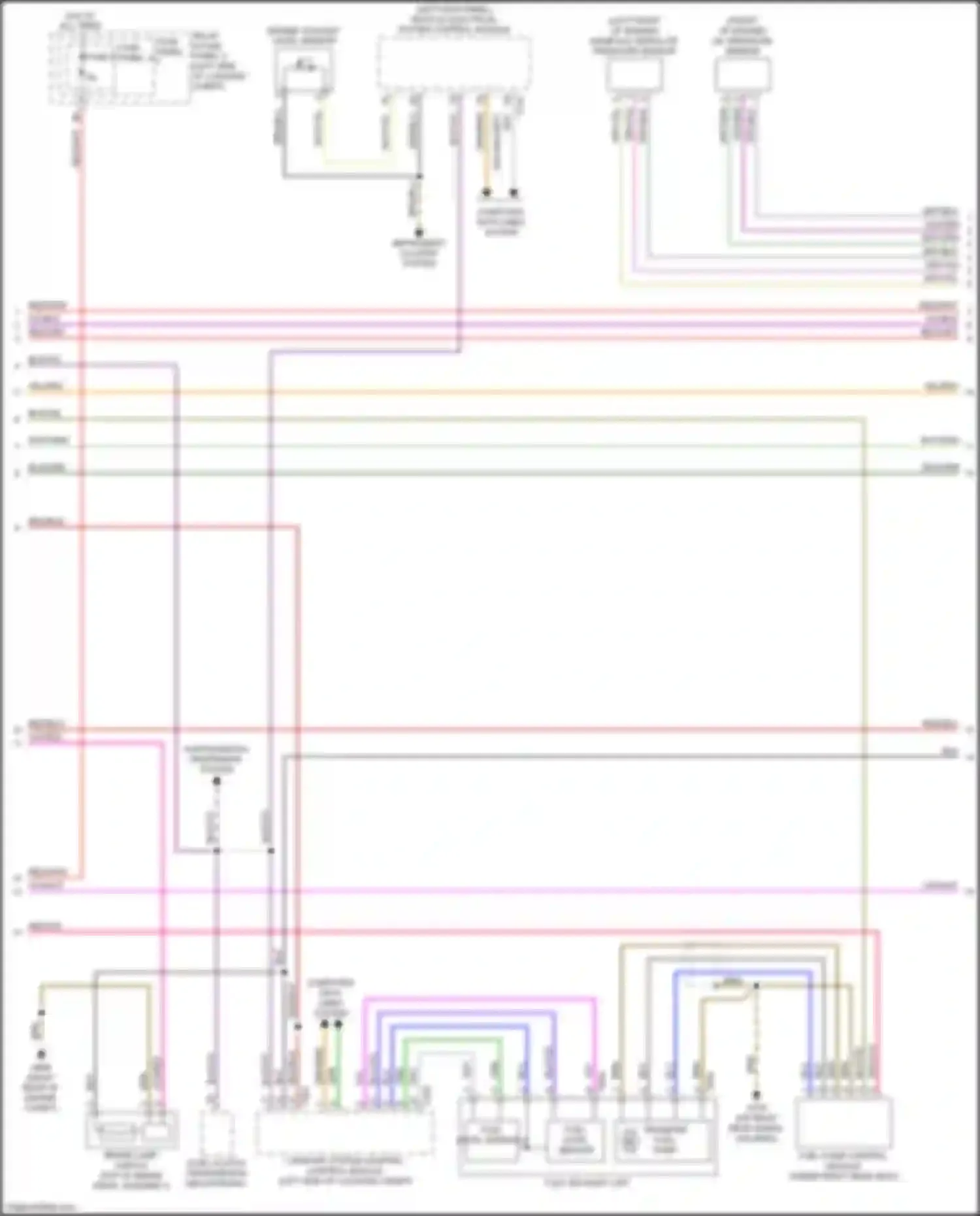 RS5 Audi F5 (2017-2019): Wiring diagram engine performance 2.9l turbo, engine controls circuit (3 of 10)